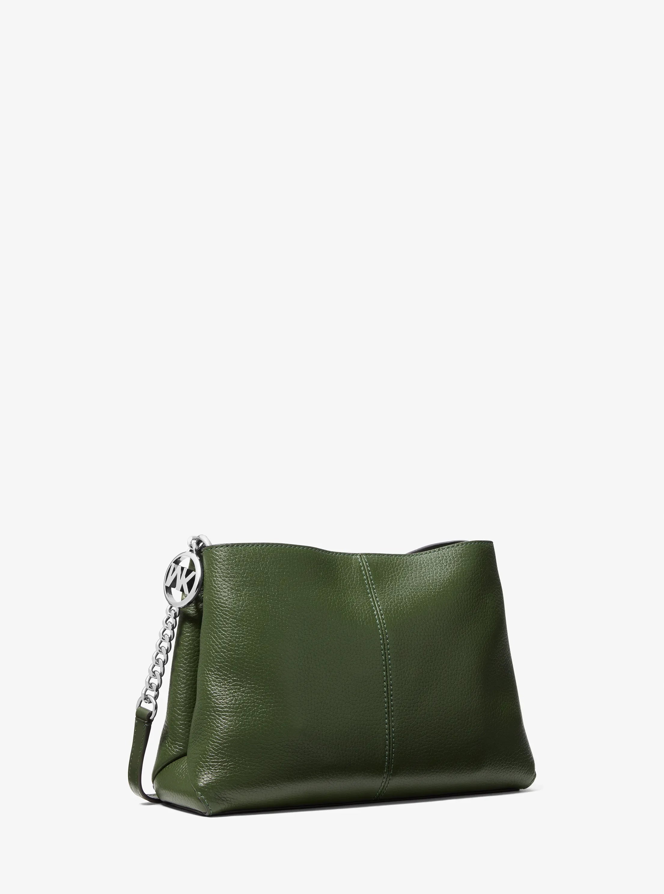 Michael Kors Christina Small Pebbled Leather Crossbody Bag 'Amazon Forest'