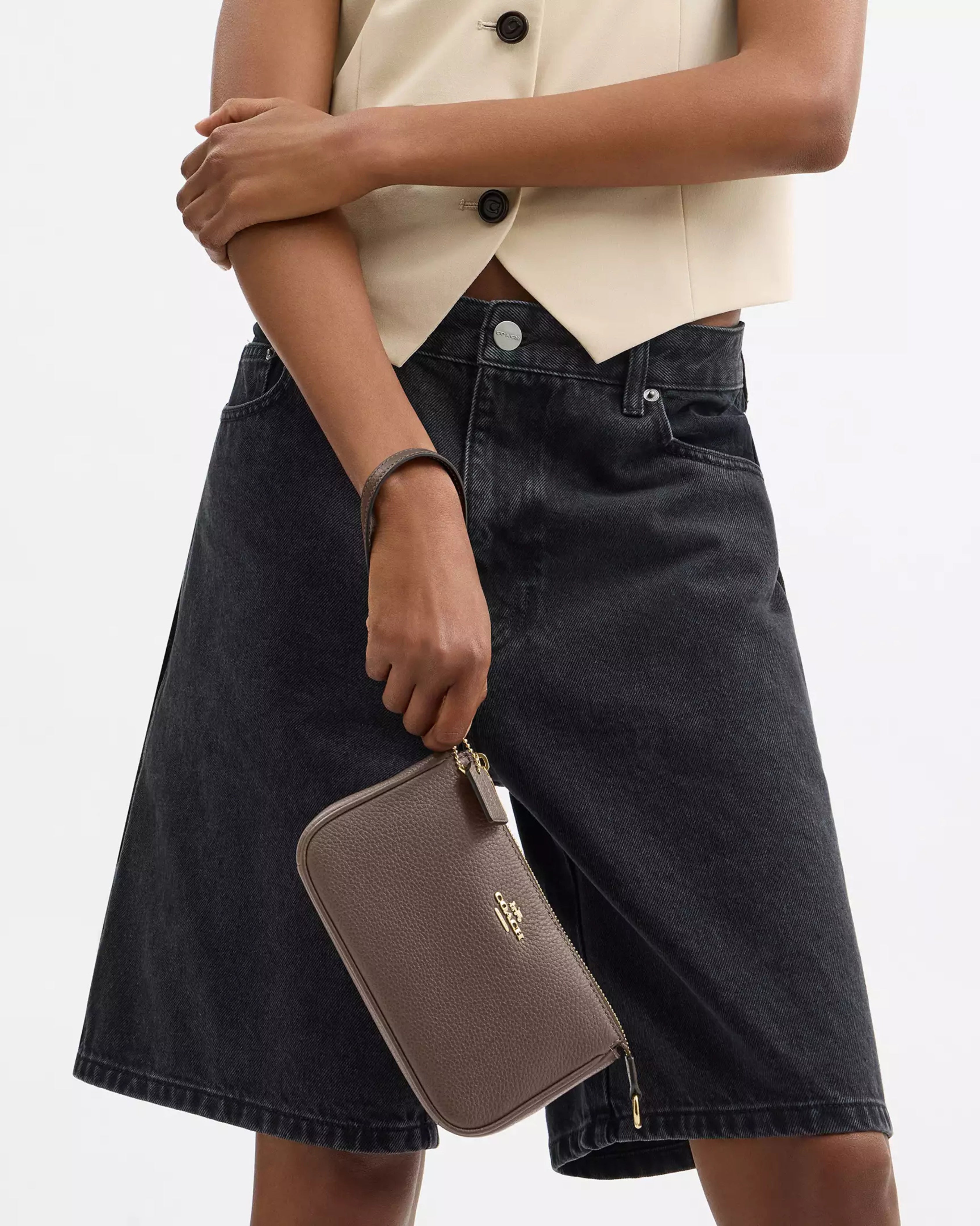 Coach Nolita 19 'Pebbled Leather/Gold/Dark Stone'