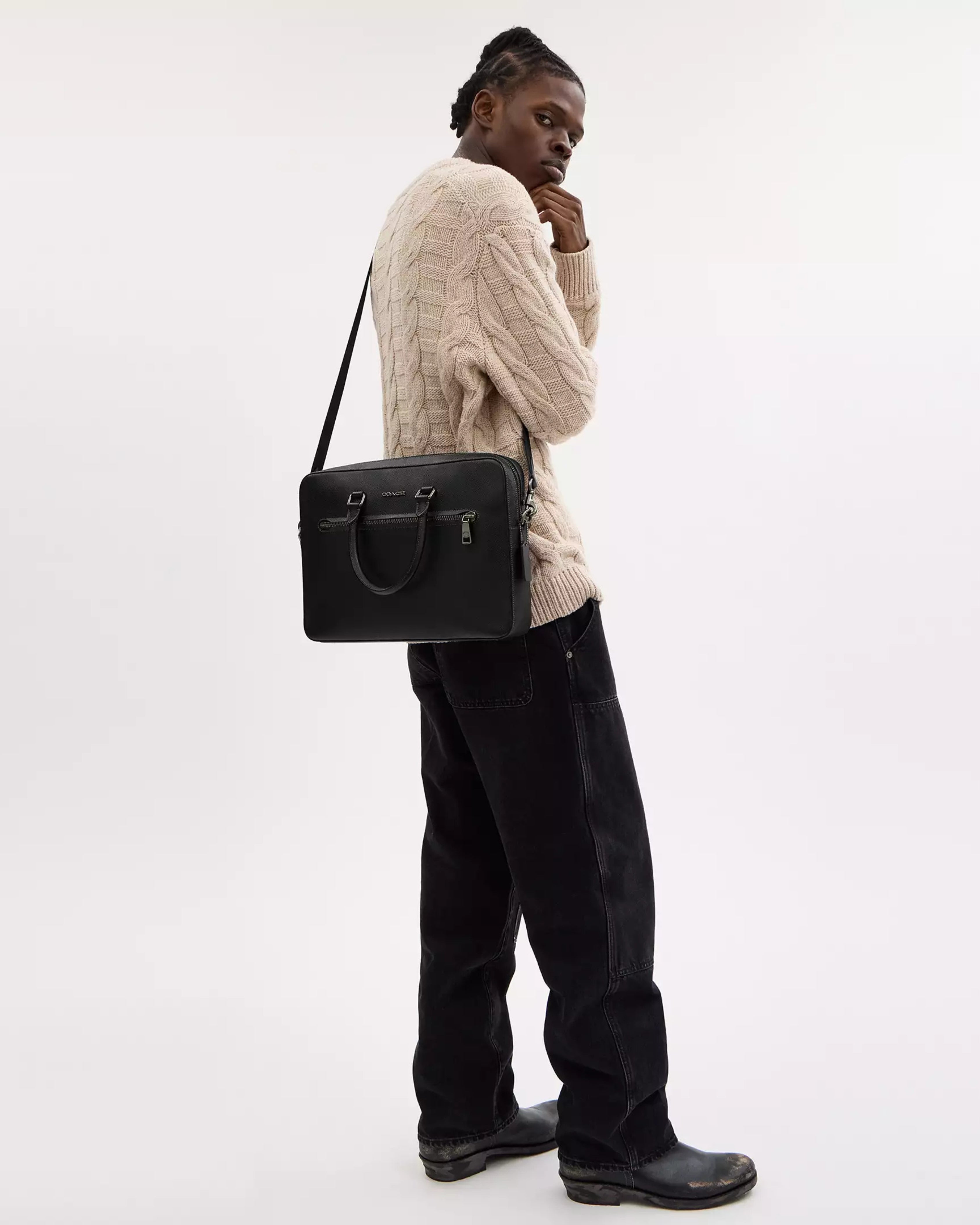 Coach Ethan Slim Brief 'Gunmetal Black'