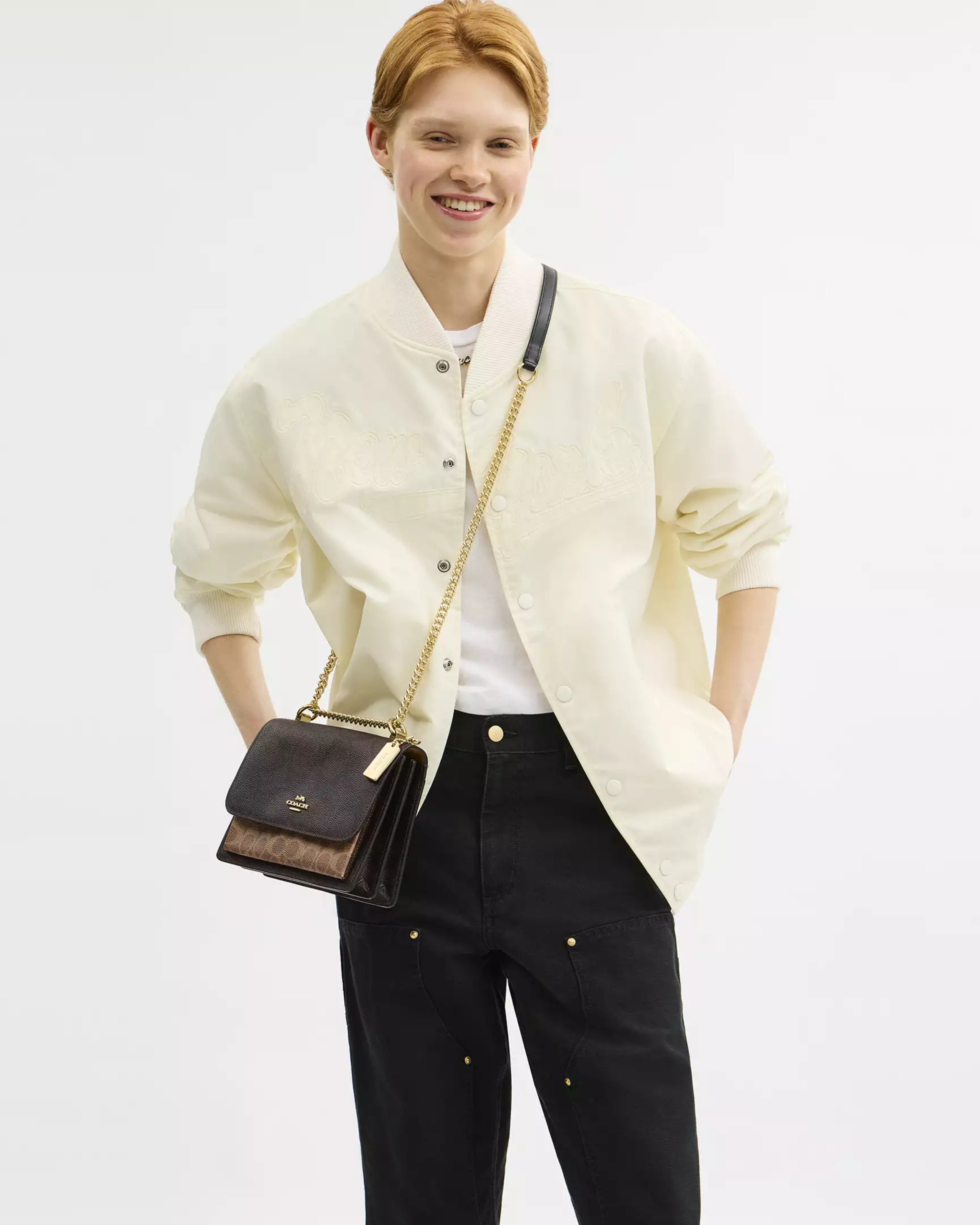 Coach Klare Crossbody Bag In Signature Canvas 'Gold Walnut Tan'