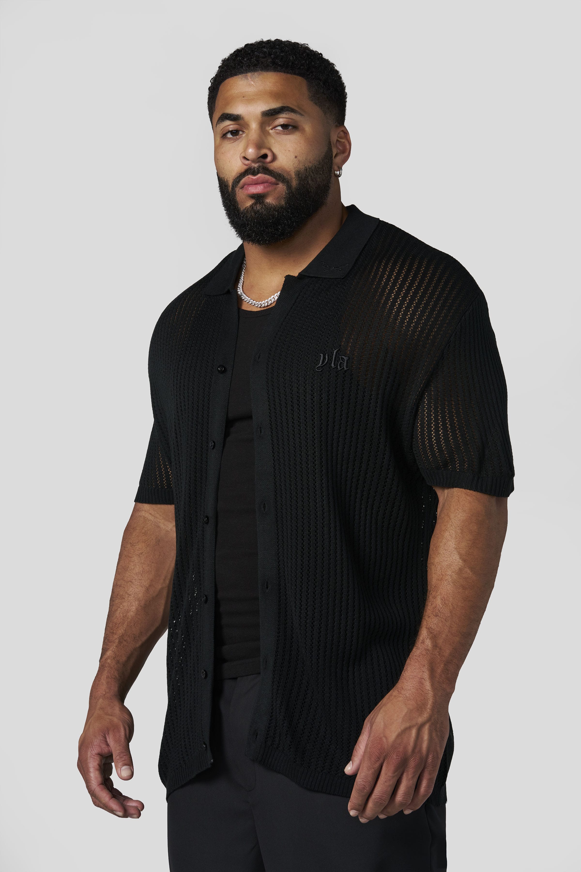 YoungLA 4056 - Beach Club Button Ups 'Black'