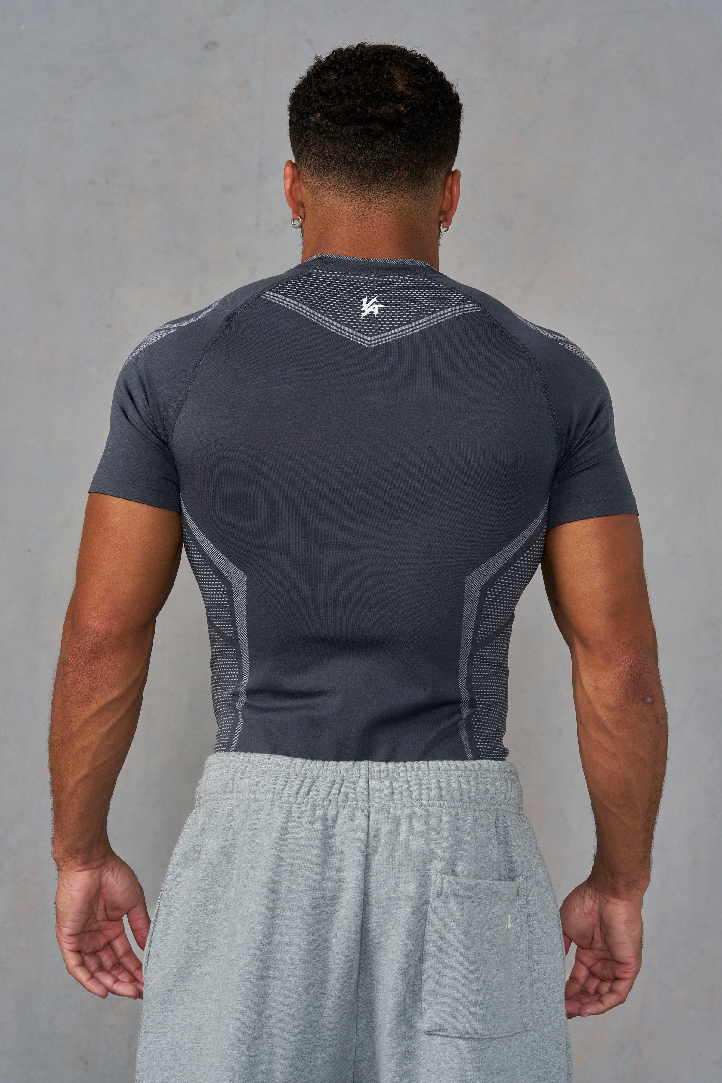 Young La 4065 - Warrior X Compression Tees 'Dark Grey Grey'