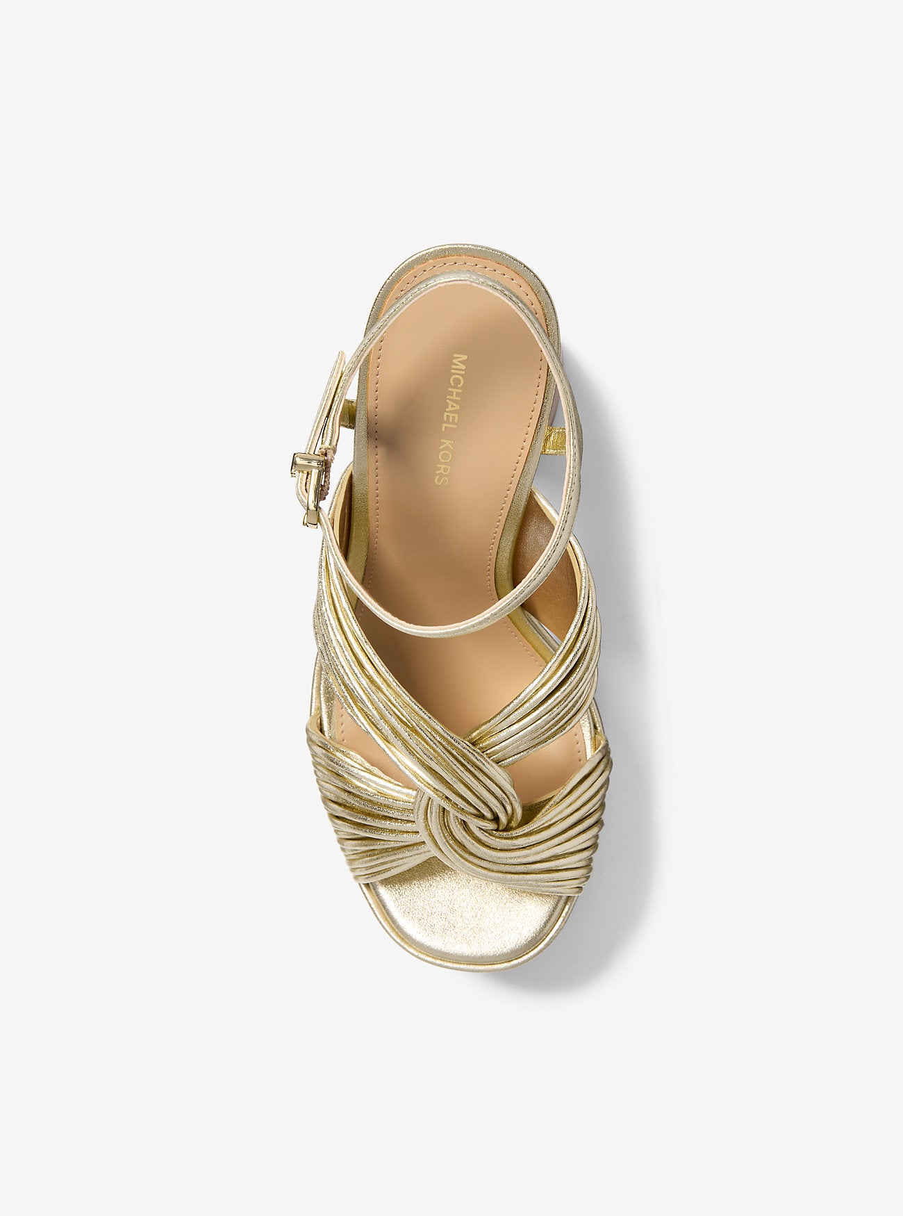 Alessia Metallic Platform Sandal PALE GOLD