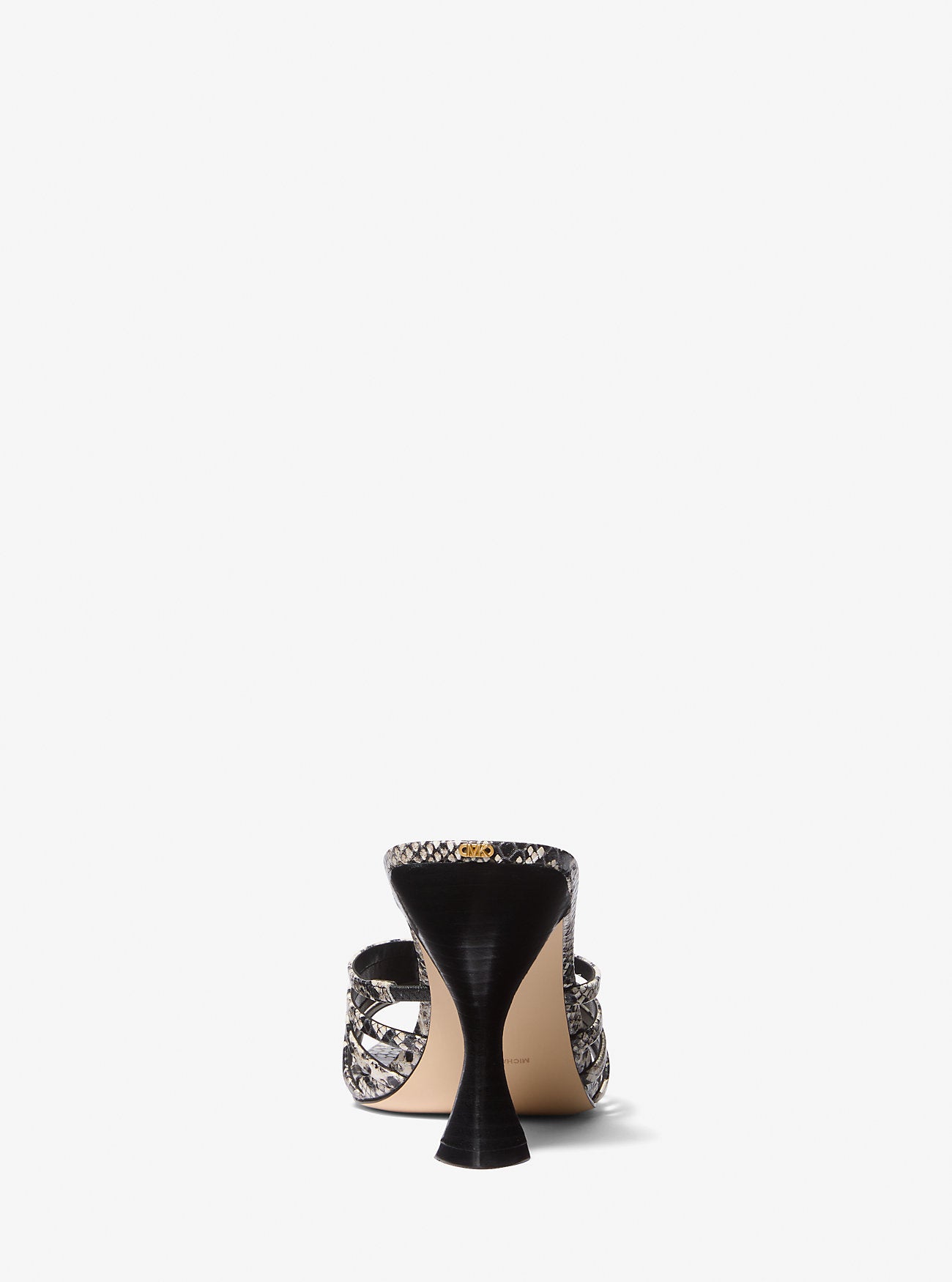 Haisley Snake Embossed Leather Sandal NATURAL