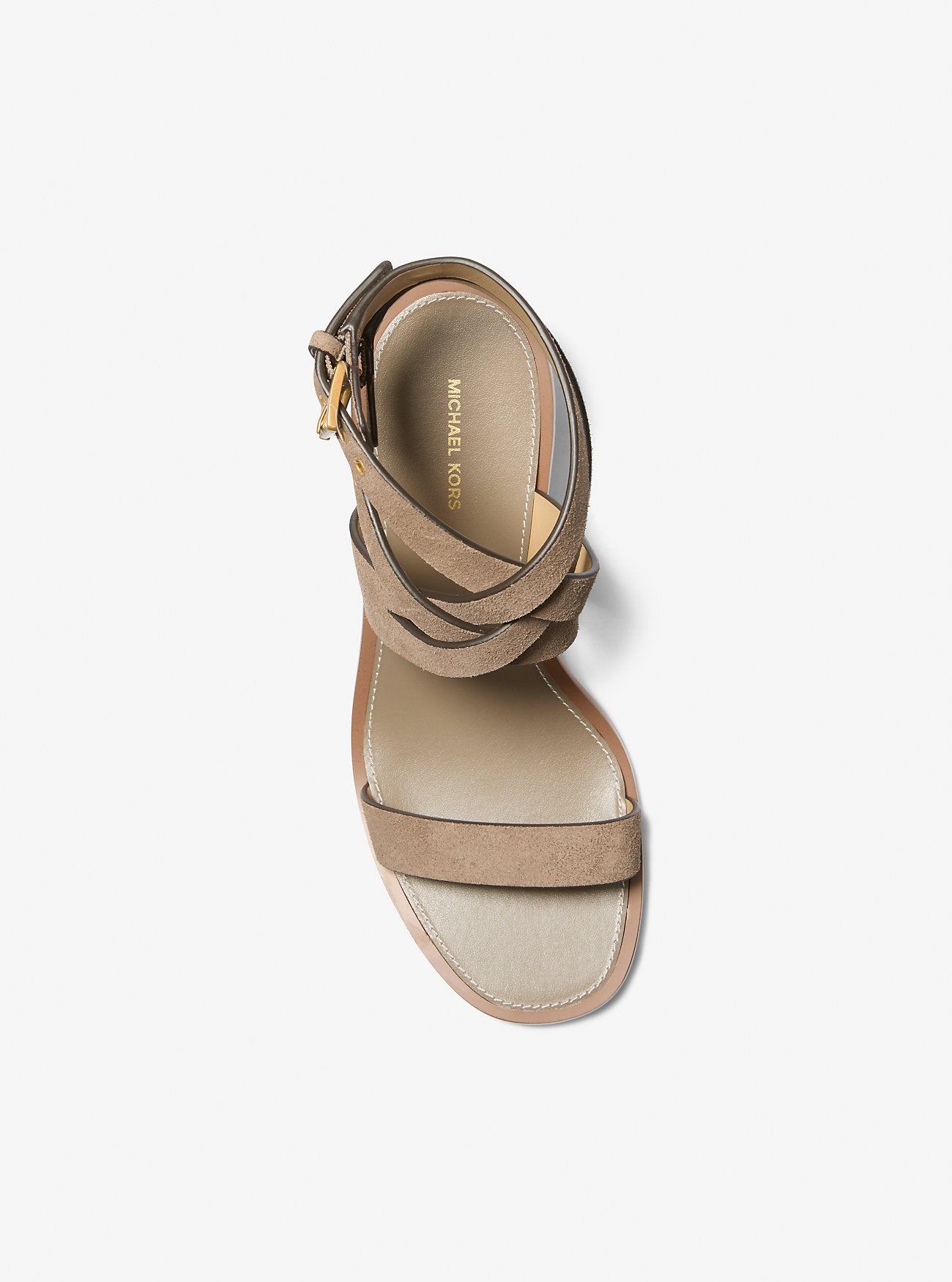 Irene Suede Kitten Heel Sandal BIRCH