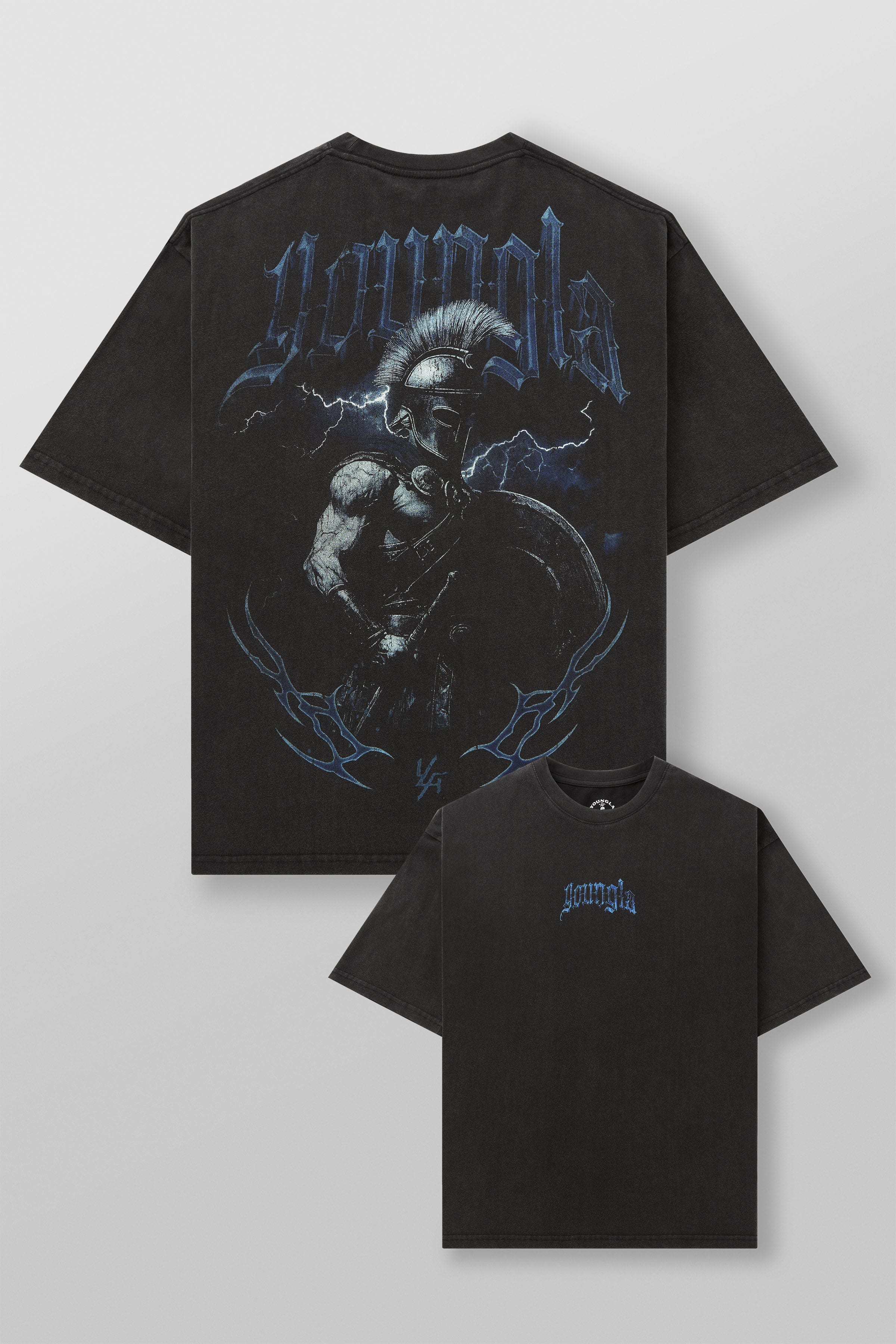 YoungLA 4135 - YLA x Axel - Spartan Tees 'Black Blue'