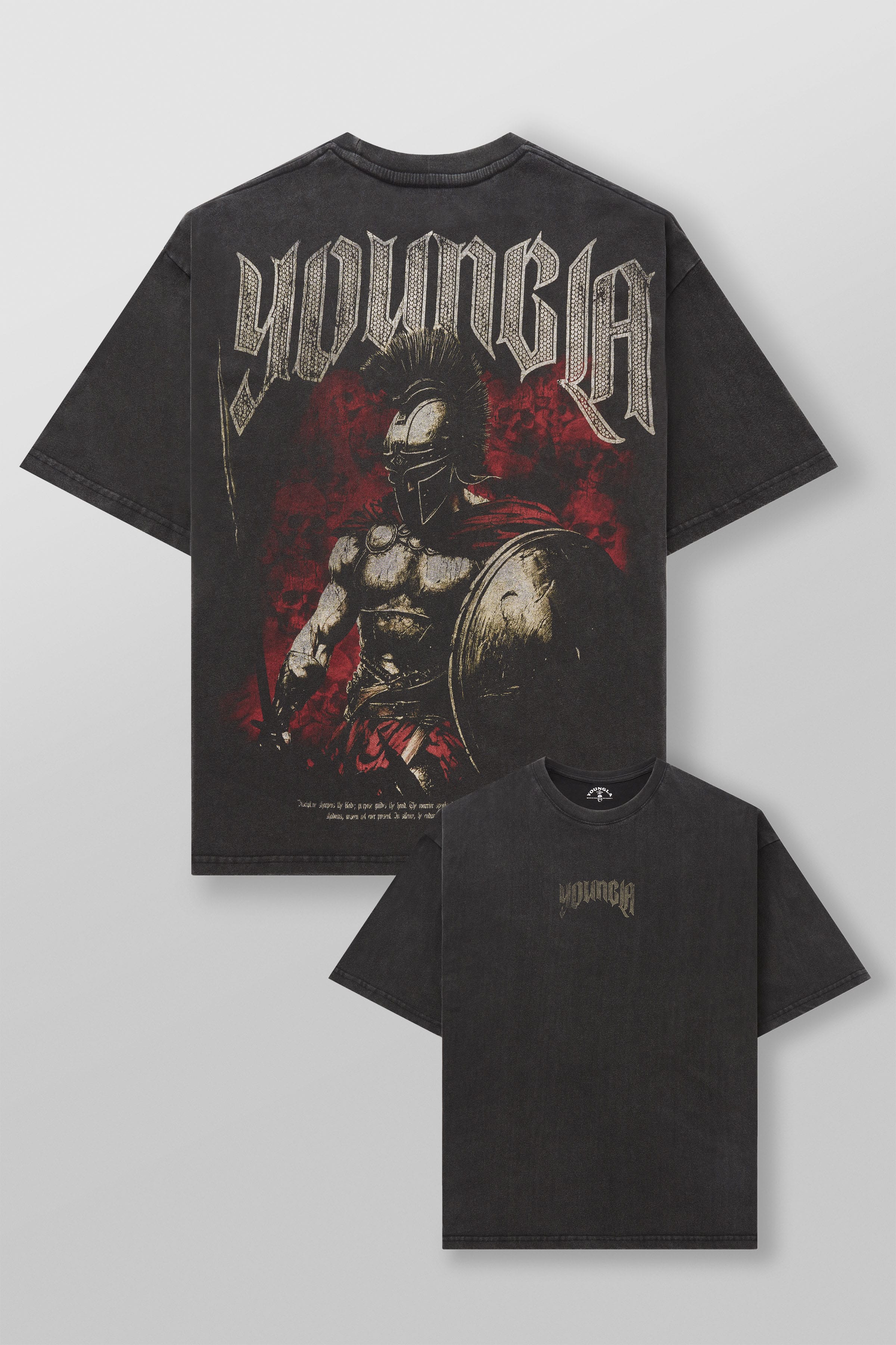 YoungLA 4135 - YLA x Axel - Spartan Tees 'Black Red'