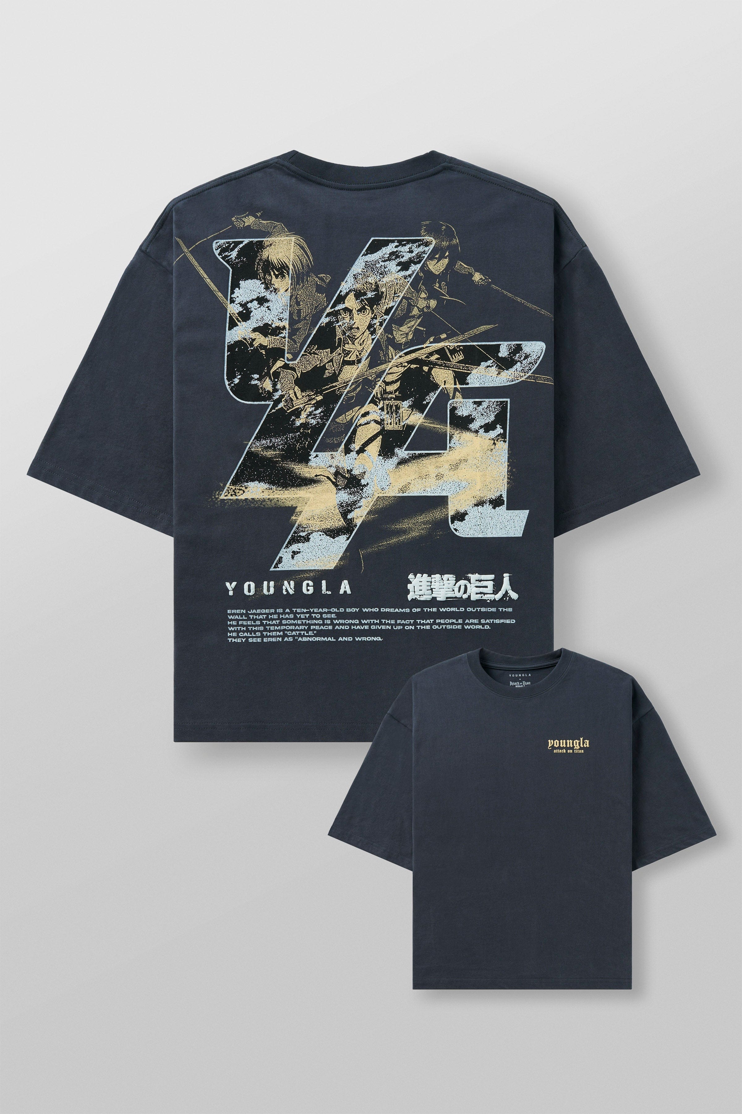 YoungLA 4186 - AOT© x YLA Cropped Tees 'The Trio'