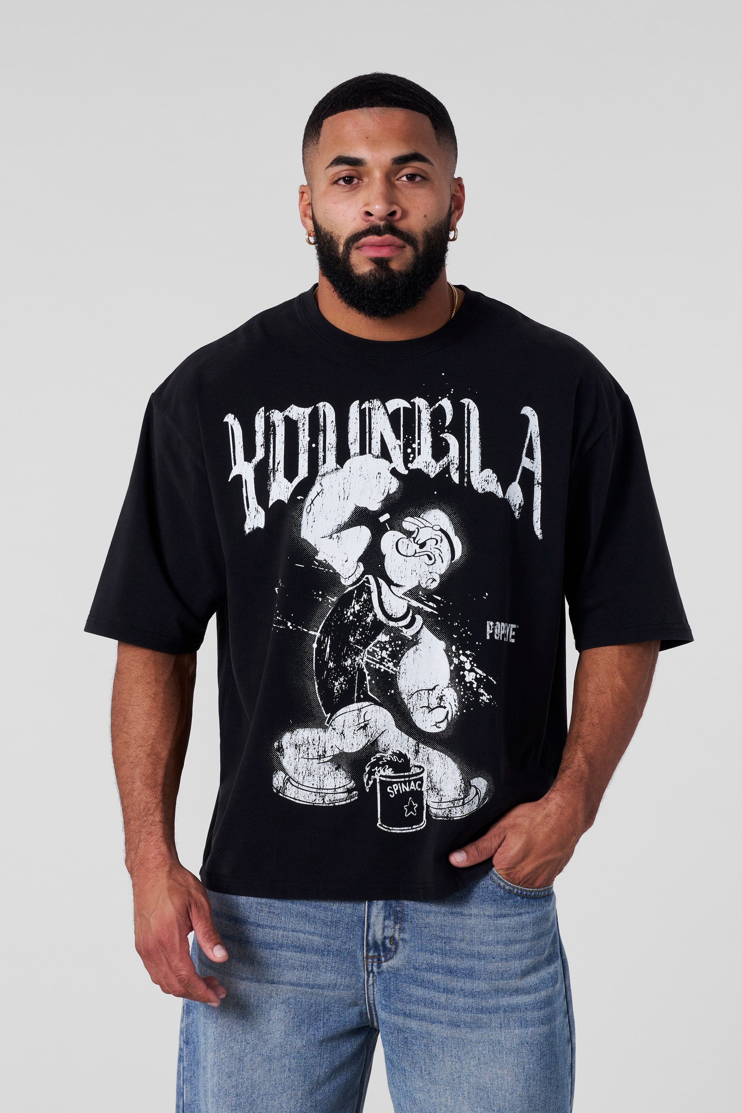 YoungLA 4195 - Popeye Tees 'Black'