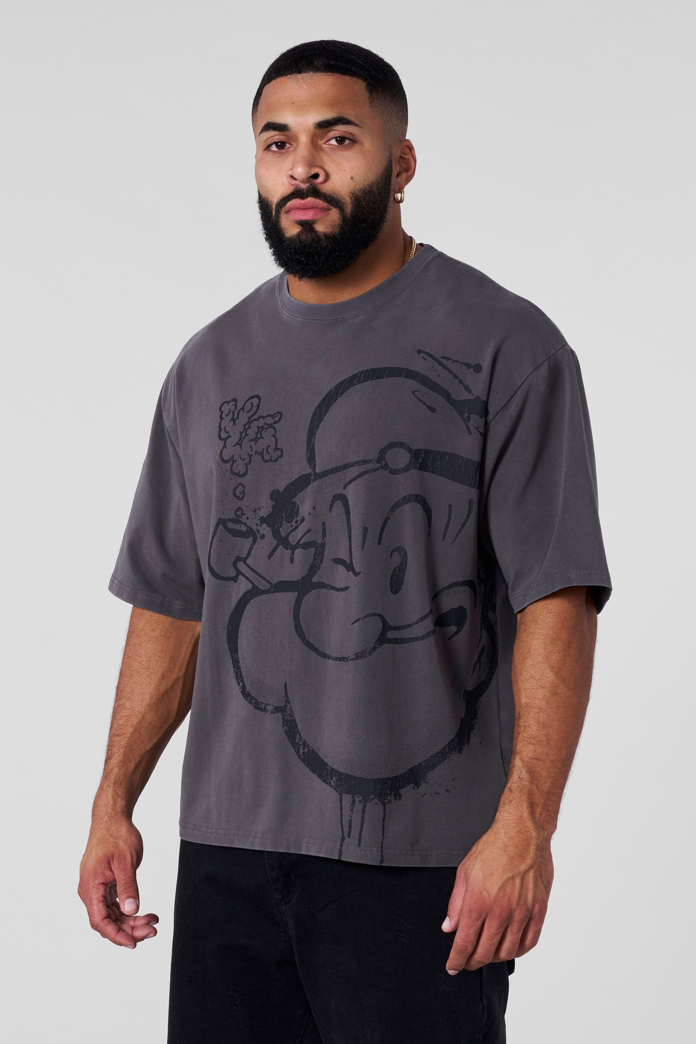 YoungLA 4195 - Popeye Tees 'Charcoal'