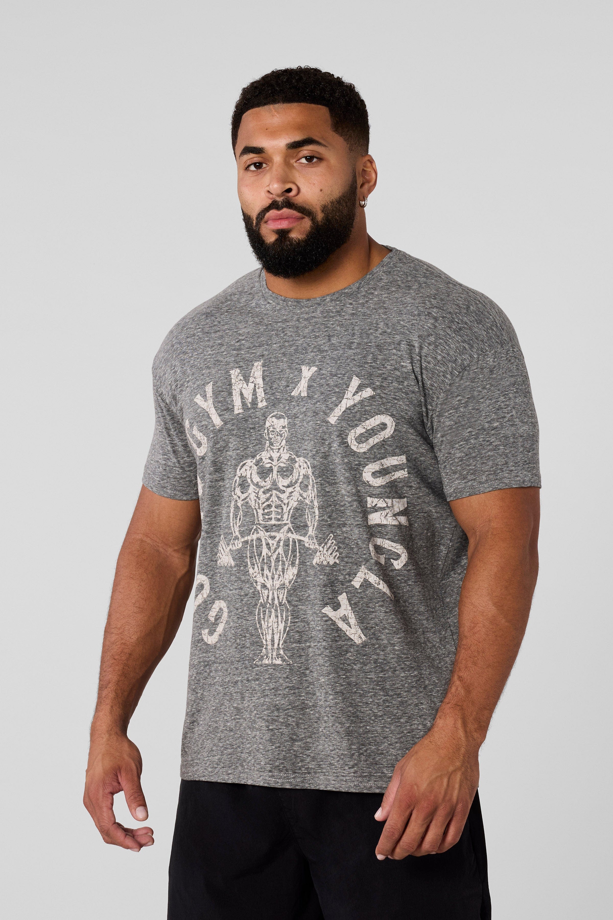 YoungLA 4206 - Gold's Gym Heather Tees 'Dark Grey Heather'