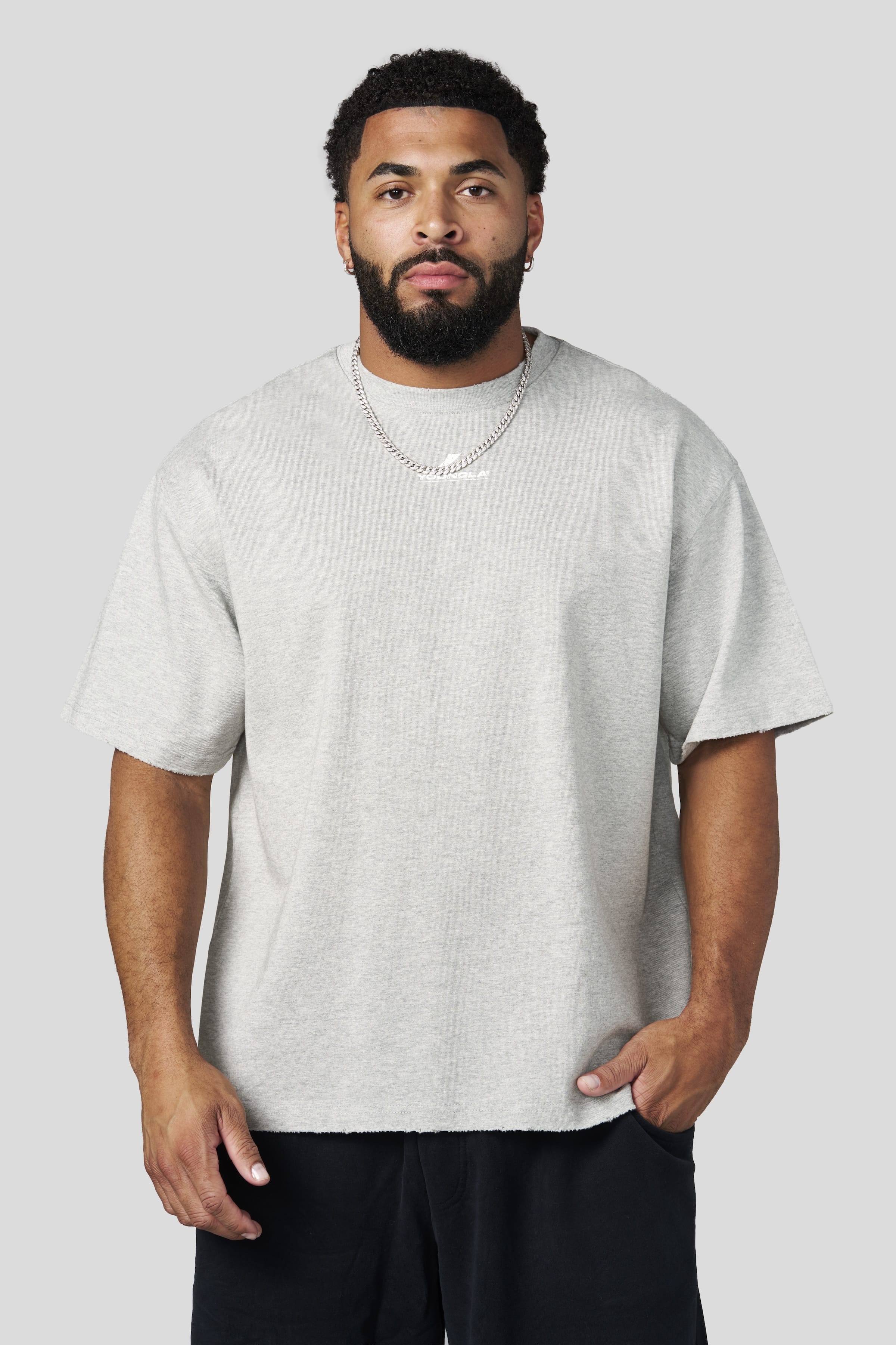 YoungLA 4212 - Heavyweight Tees 'Heather Grey'