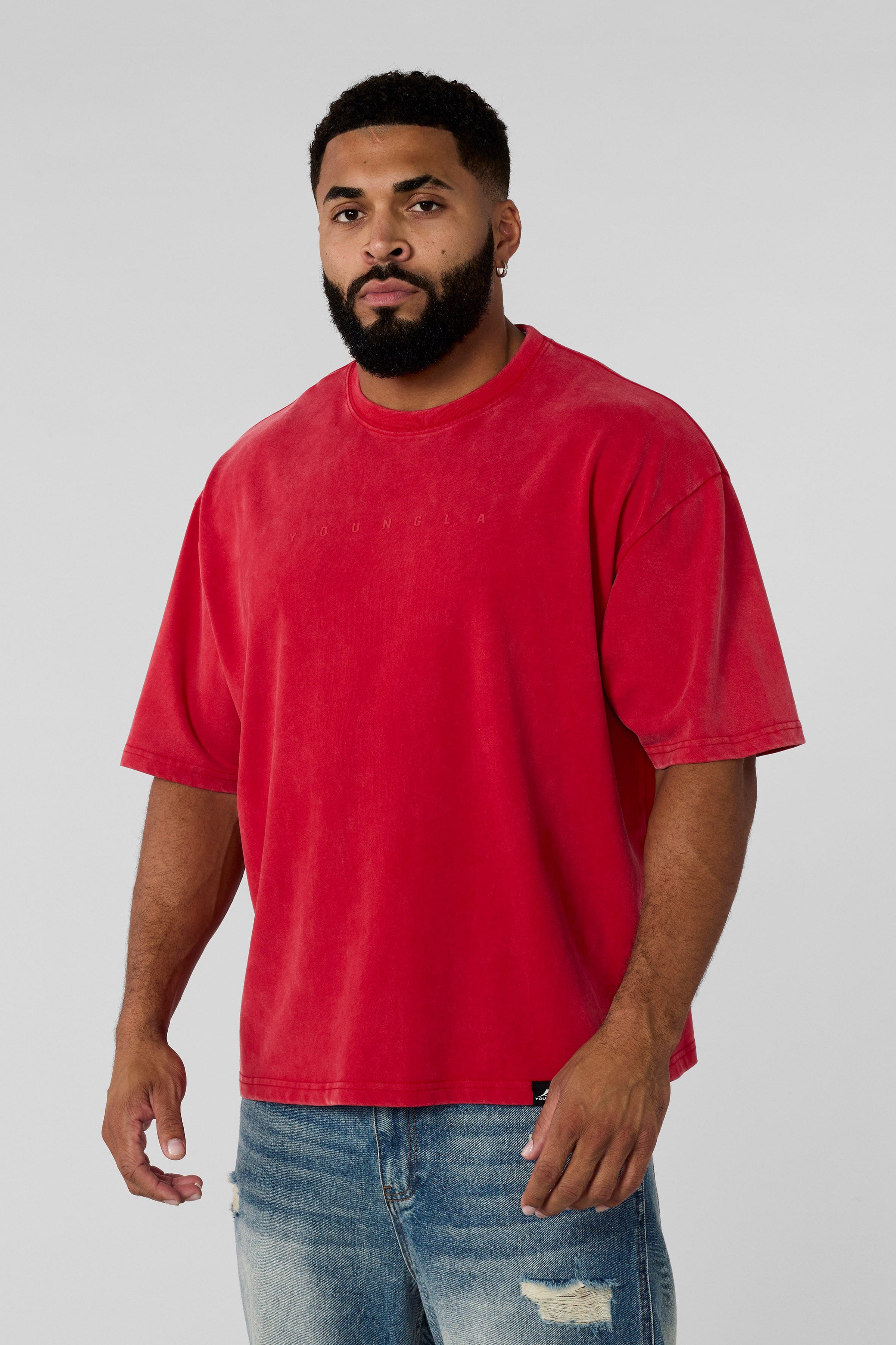 YoungLA 4219 - Summer Peached Tees 'Red Wash'