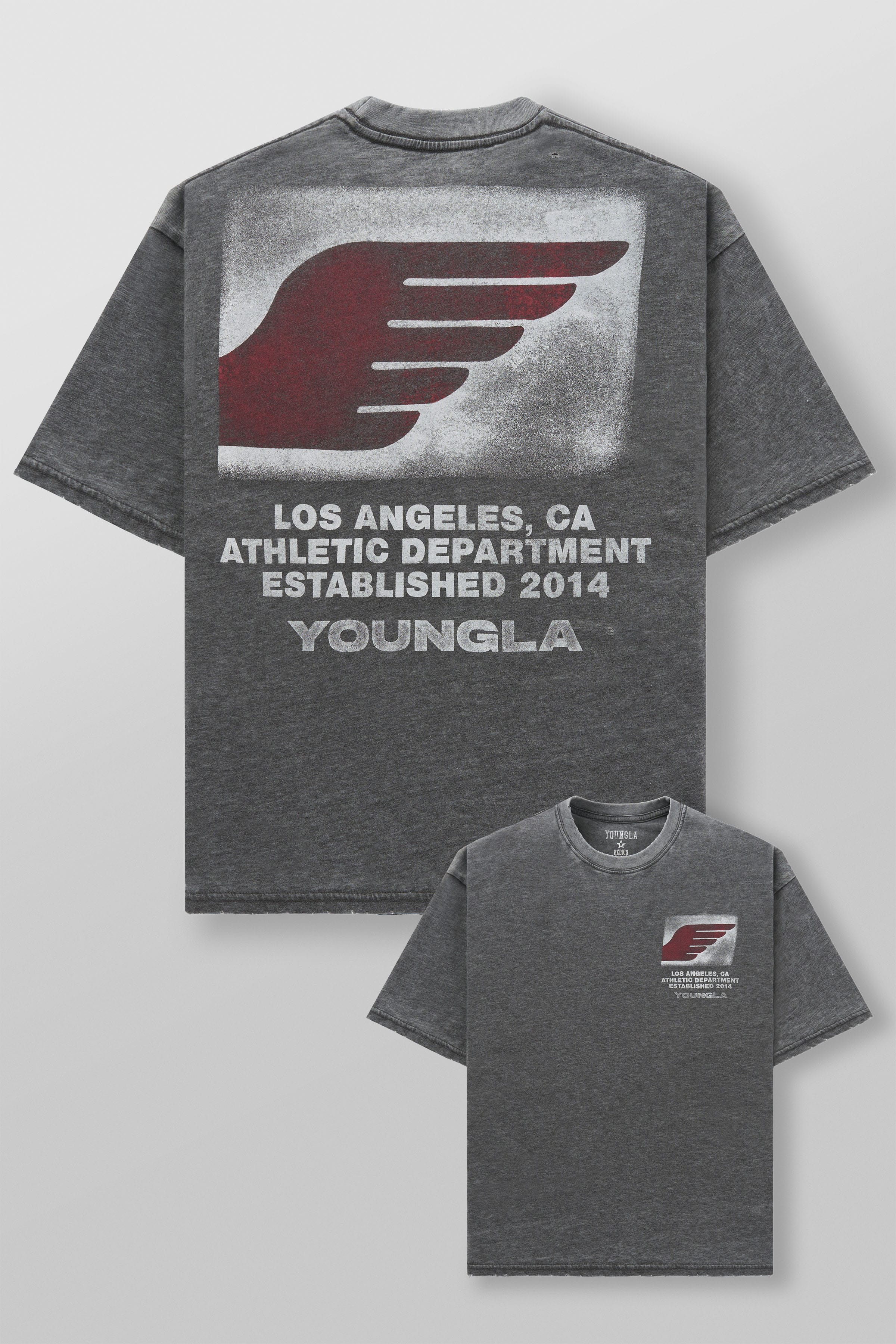 YoungLA 4224 - Golden Era Soft Burnout Tees 'Black Wash'