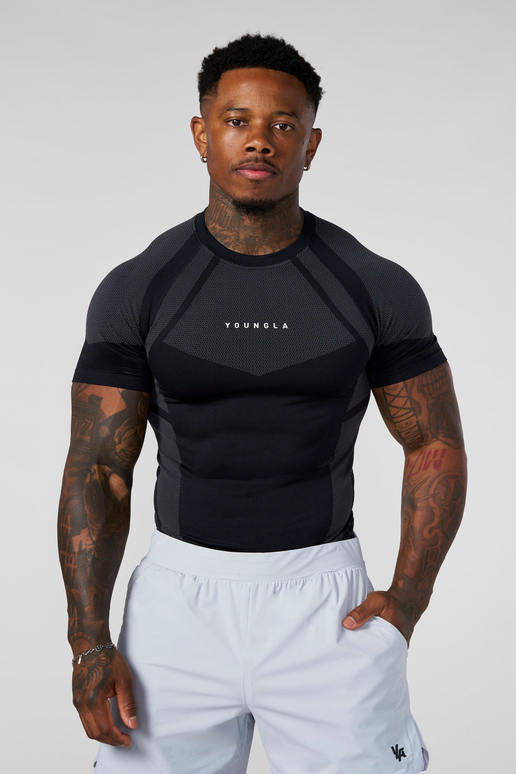 YoungLA 4294 - Apex Compression Tees 'Black'