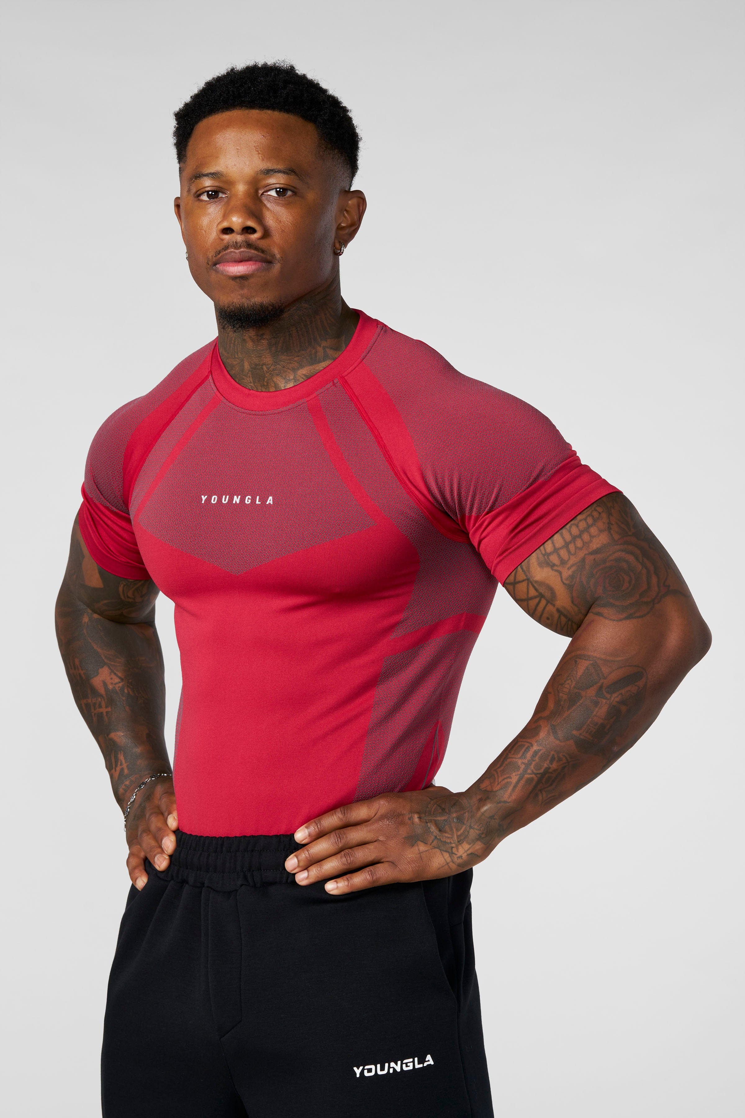 YoungLA 4294 - Apex Compression Tees 'Red'