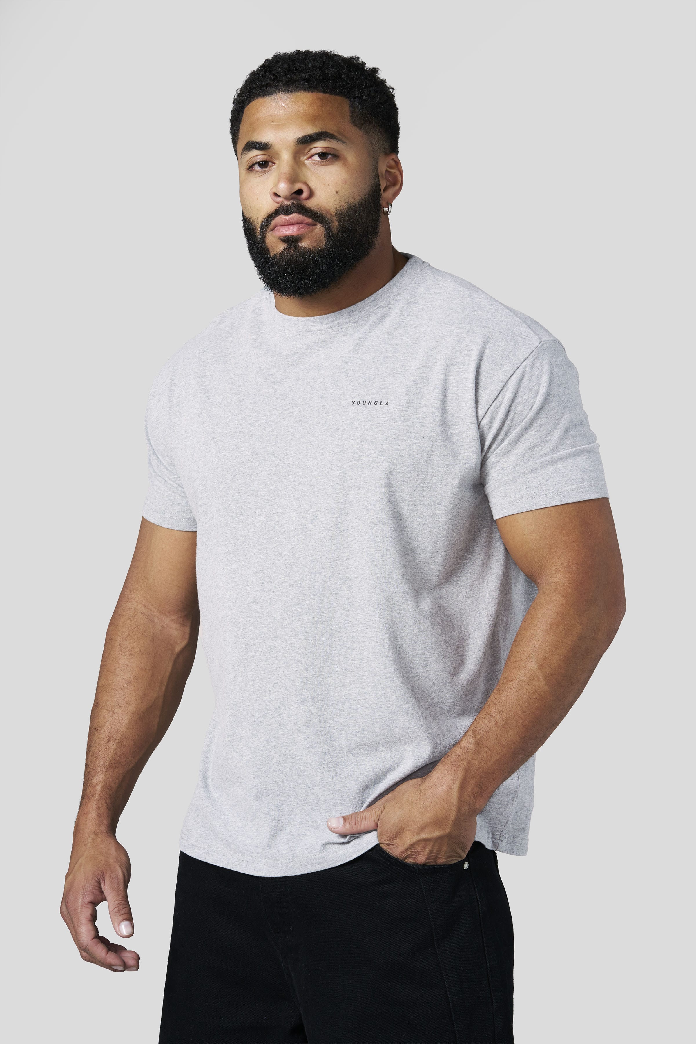 YoungLA 4295 - Perfect Tailored Tees 'Heather Grey'