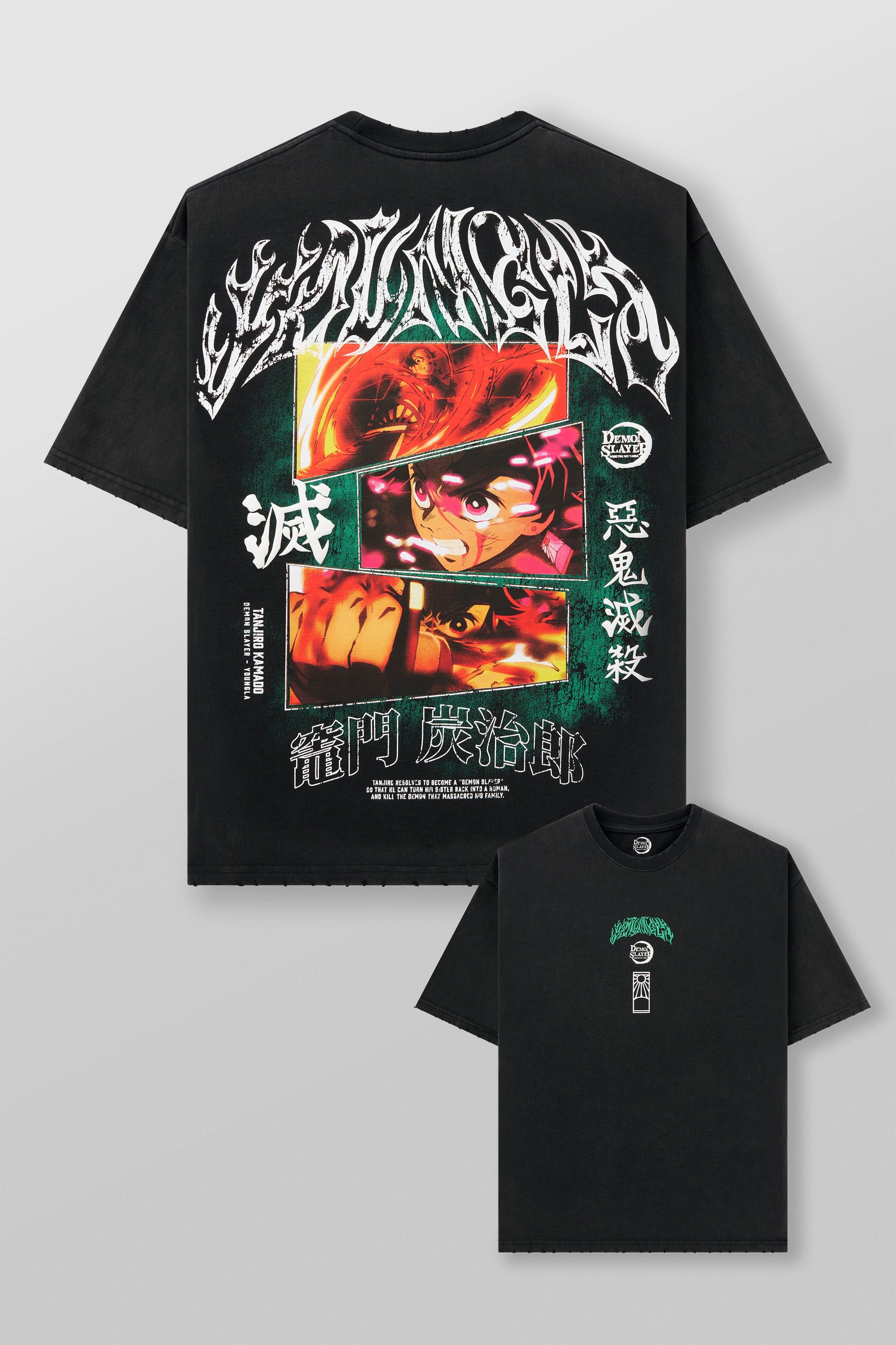 YoungLA 4297 - Demon Slayer: Kimetsu no Yaiba - Anime Tees 'Set Your Heart Ablaze'