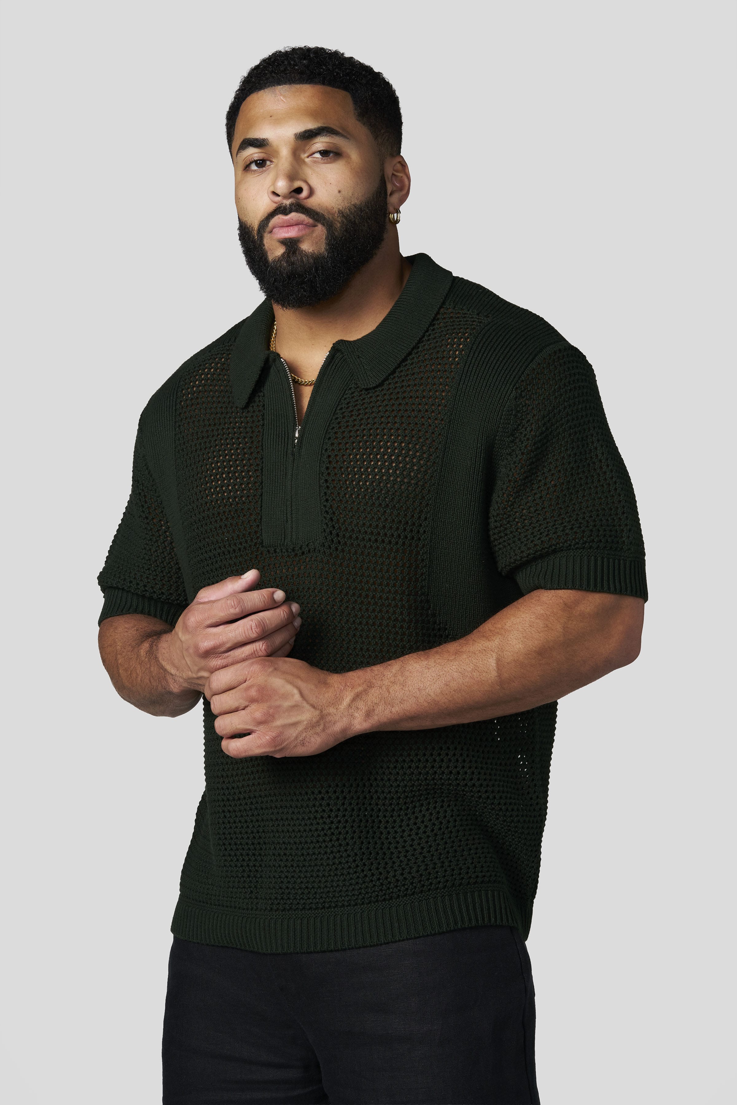 Young La 4308 - Upscale Crochet Polos 'Green'