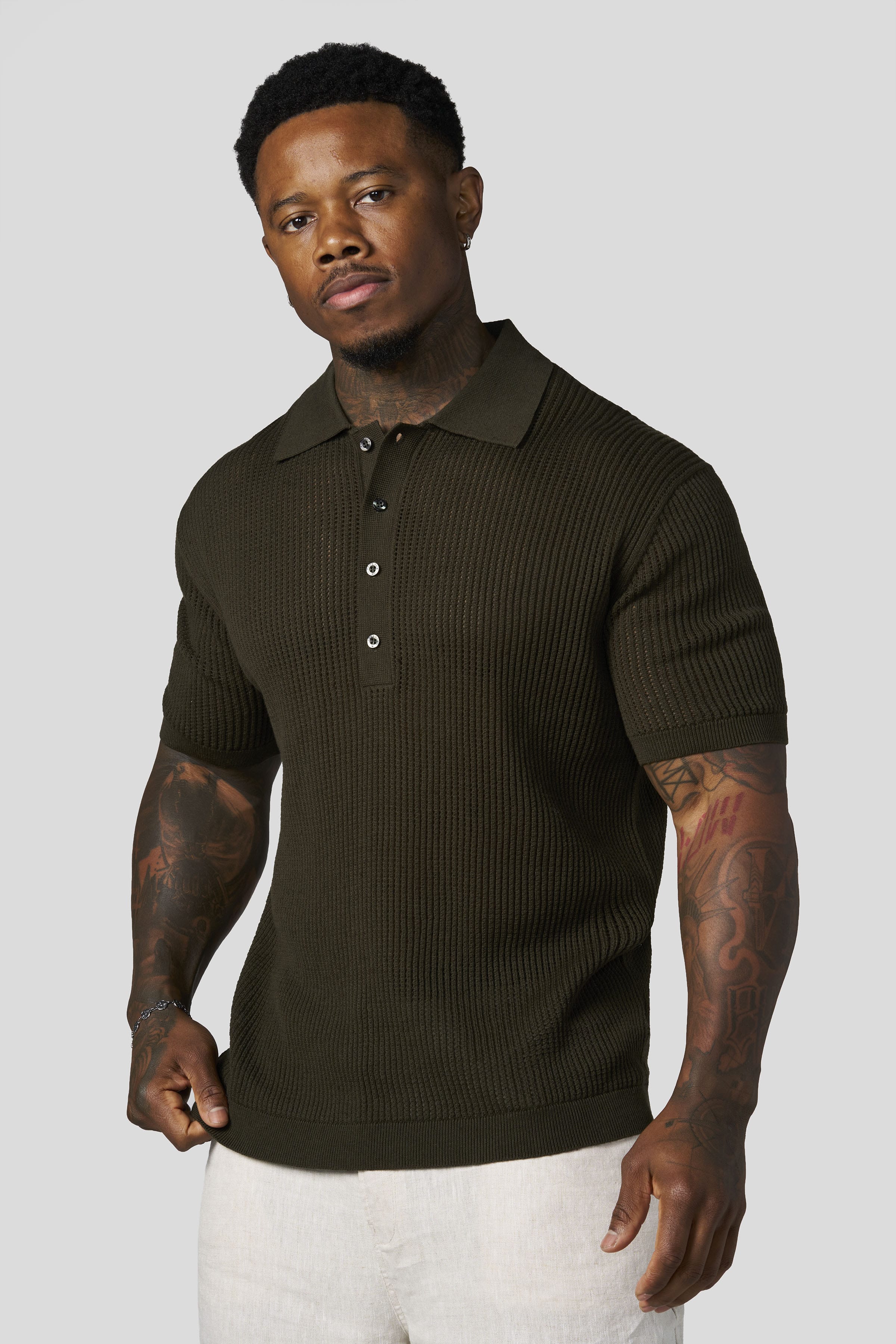 Young La 4341 - Lightweight Resort Polos 'Olive'