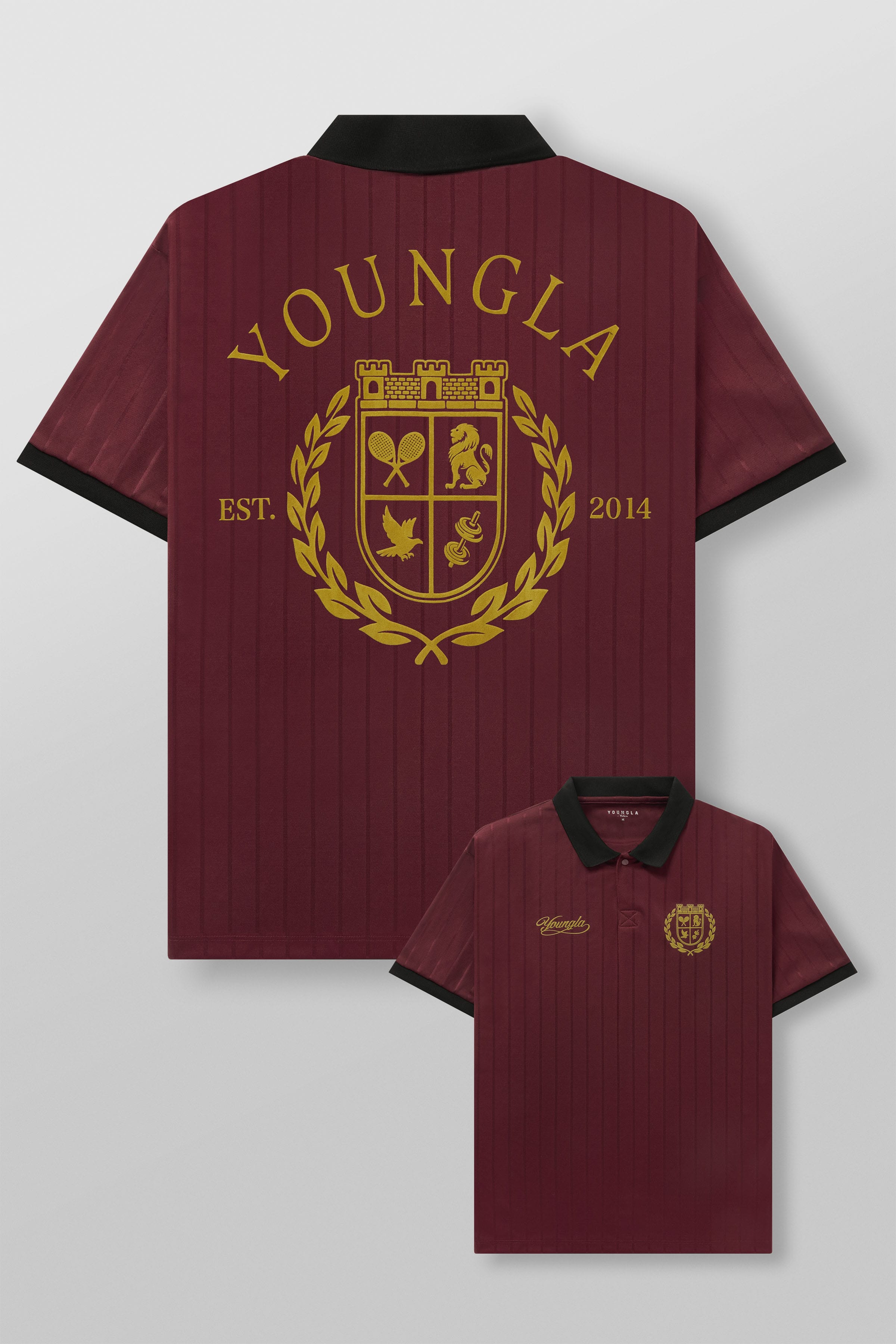 Young La 4351 - Old Money Soccer Jersey 'Burgundy'