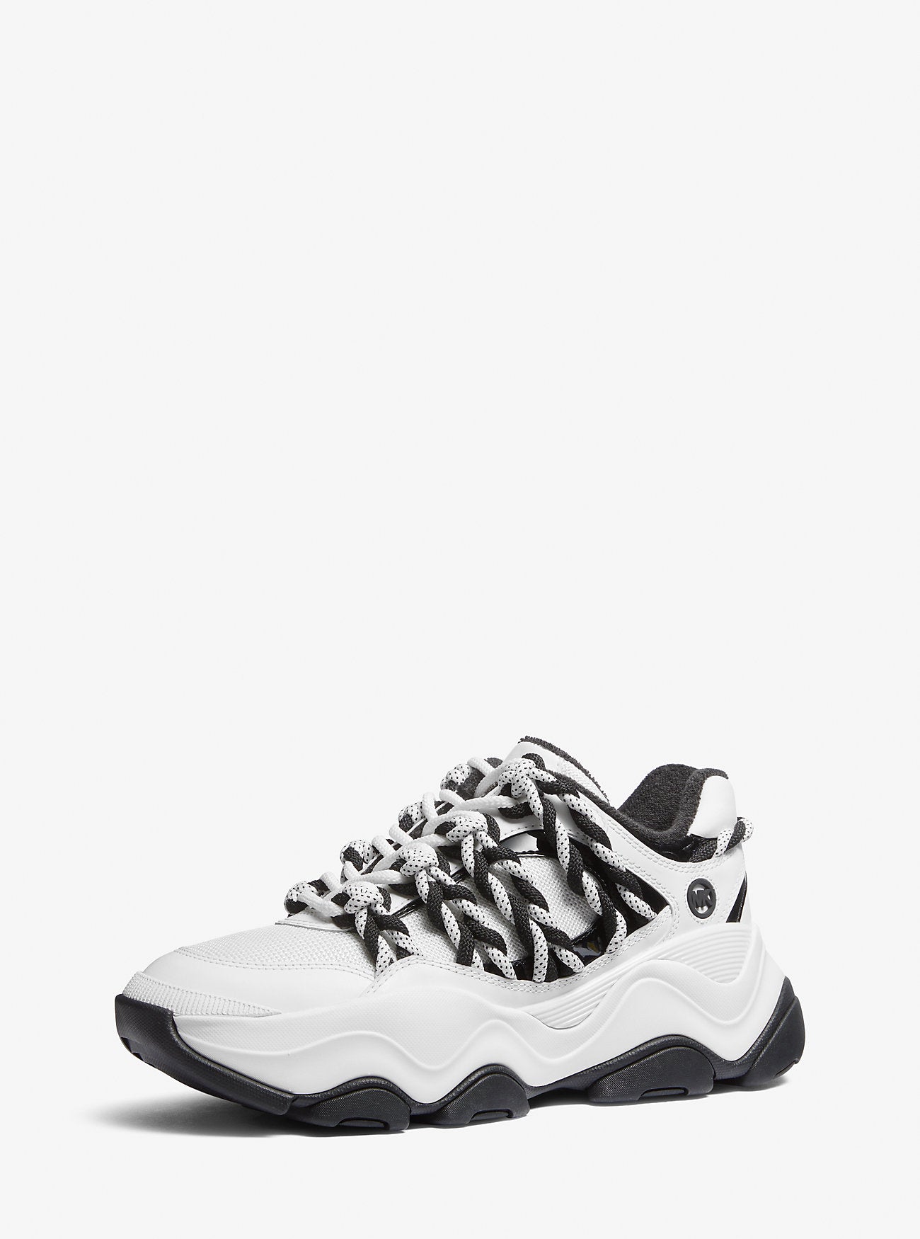 Atlas Cord Mesh and Leather Trainer OPTIC WHITE