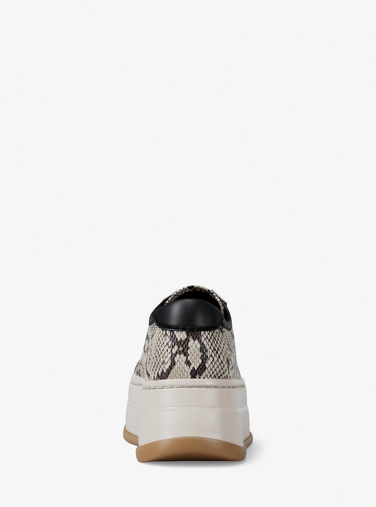 Hayes Snake Embossed Leather Platform Sneaker NATURAL