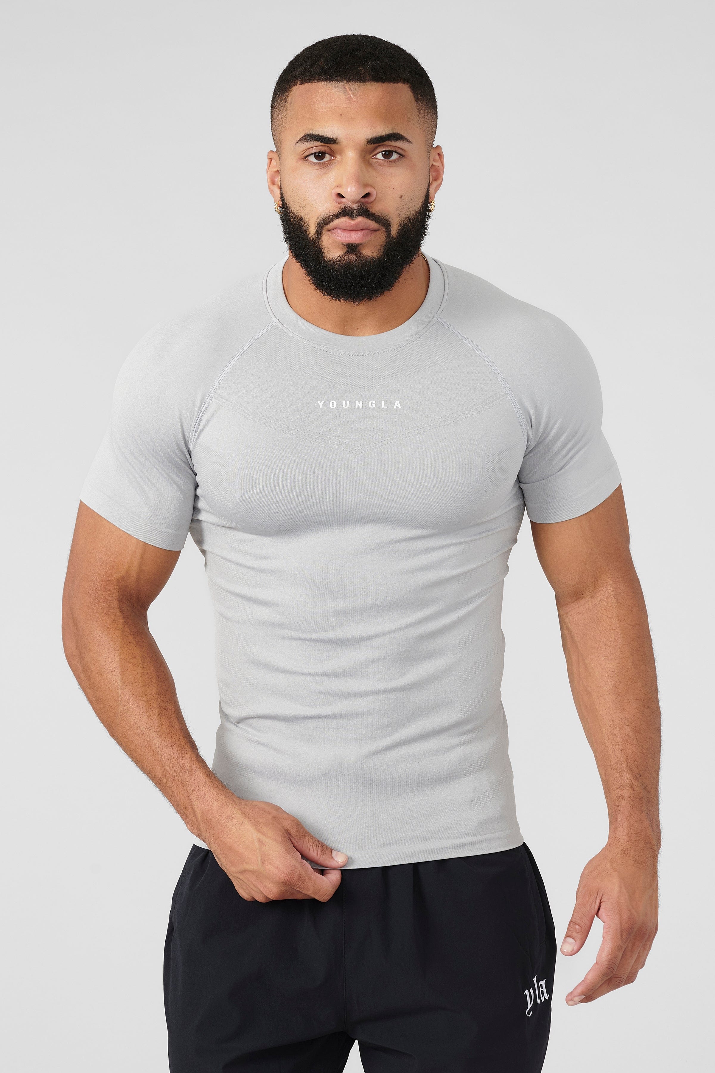Young La 475 SuperVillain Compression Tees 'Grey'