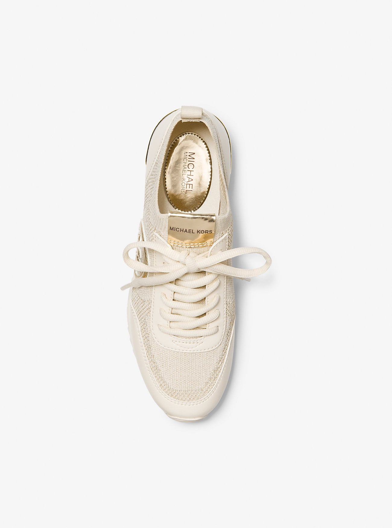 Jenkins Metallic Stretch Knit Trainer PALE GOLD