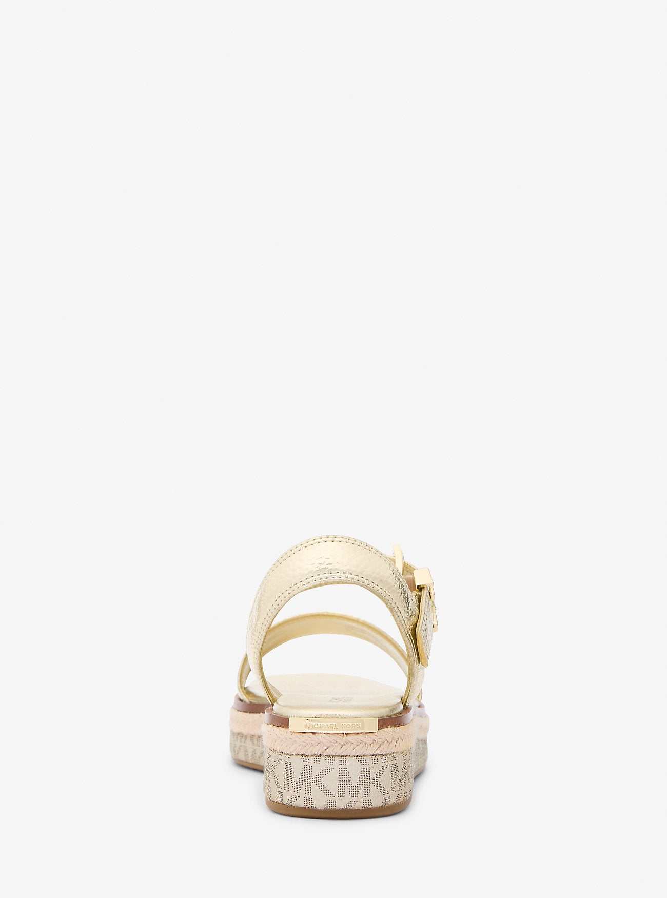 Richie Metallic Platform Espadrille Sandal PALE GOLD