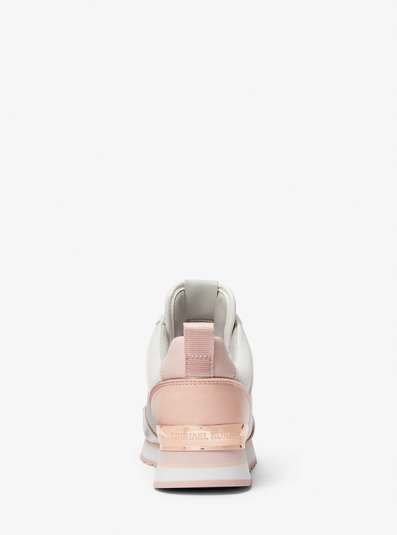 Maddy Color-Block Mixed-Media Trainer OPTIC WHITE