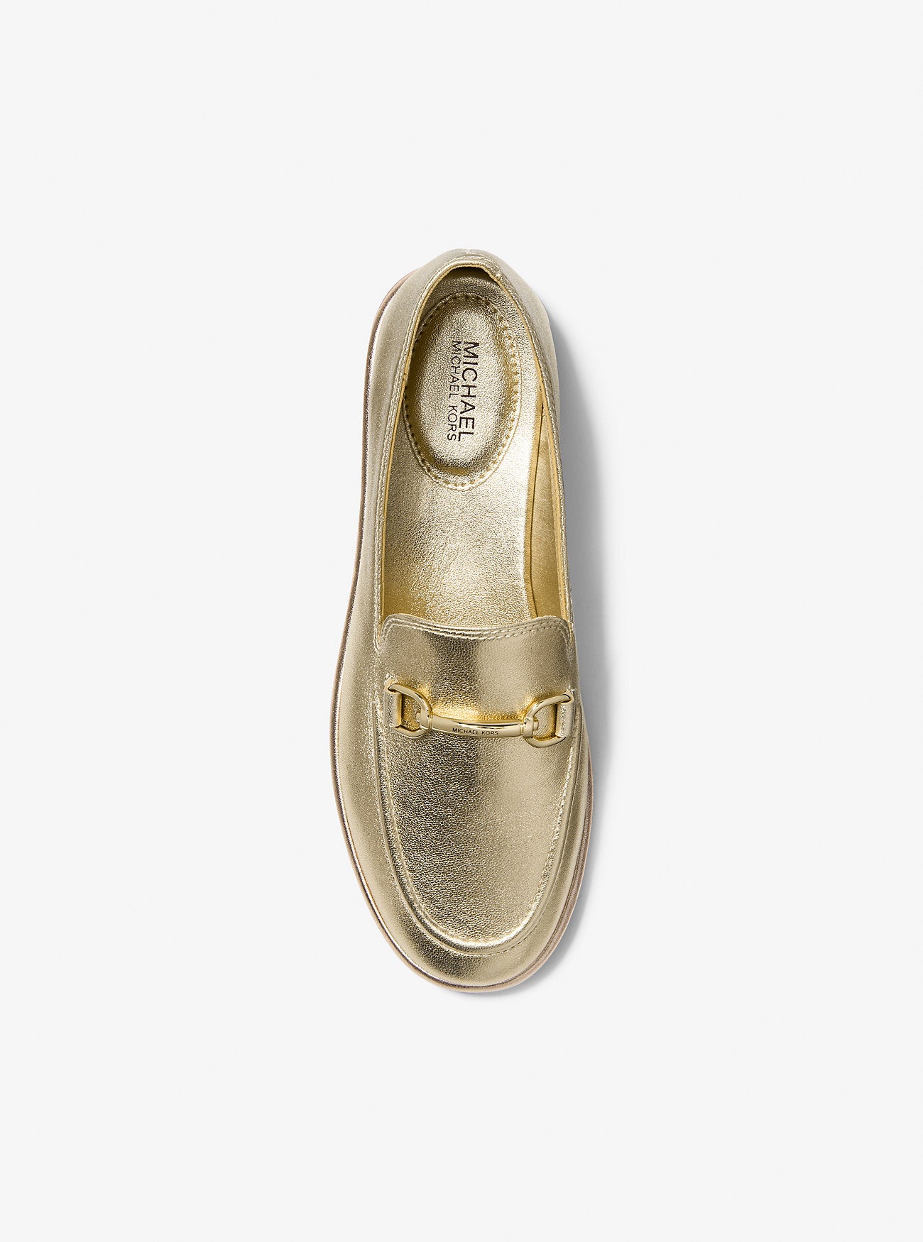 Carson Metallic Leather Loafer PALE GOLD