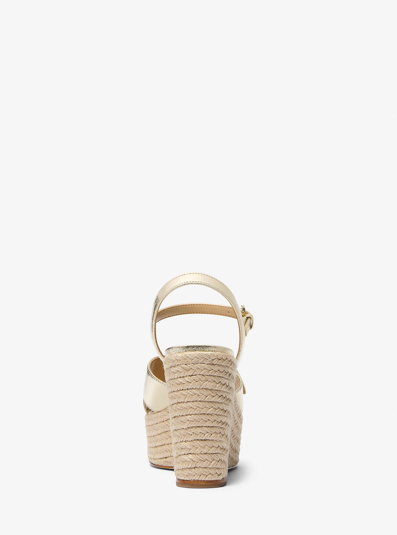 Hannah Metallic Nylon Blend Wedge Sandal PALE GOLD