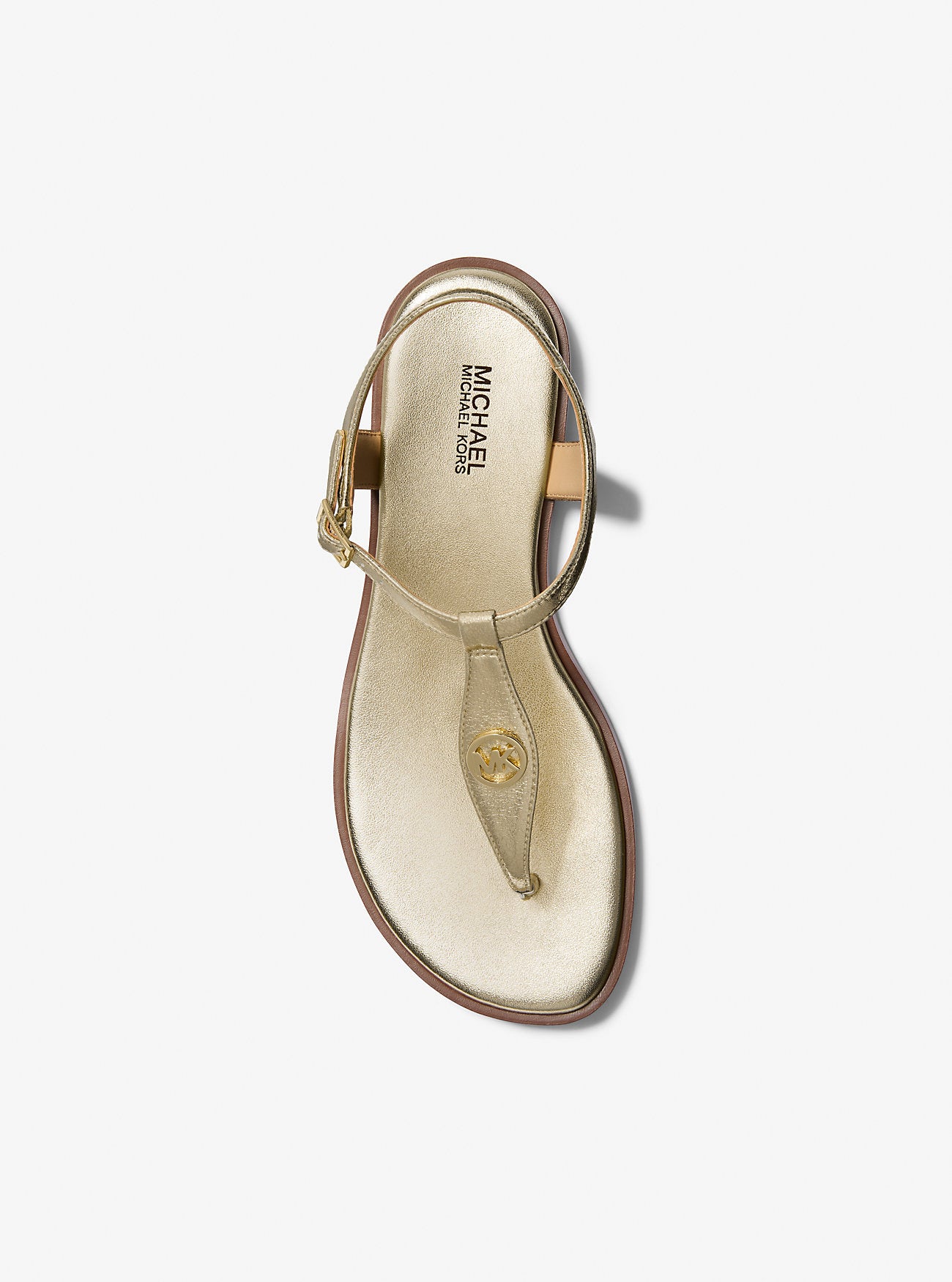 Mallory Metallic T-Strap Sandal PALE GOLD