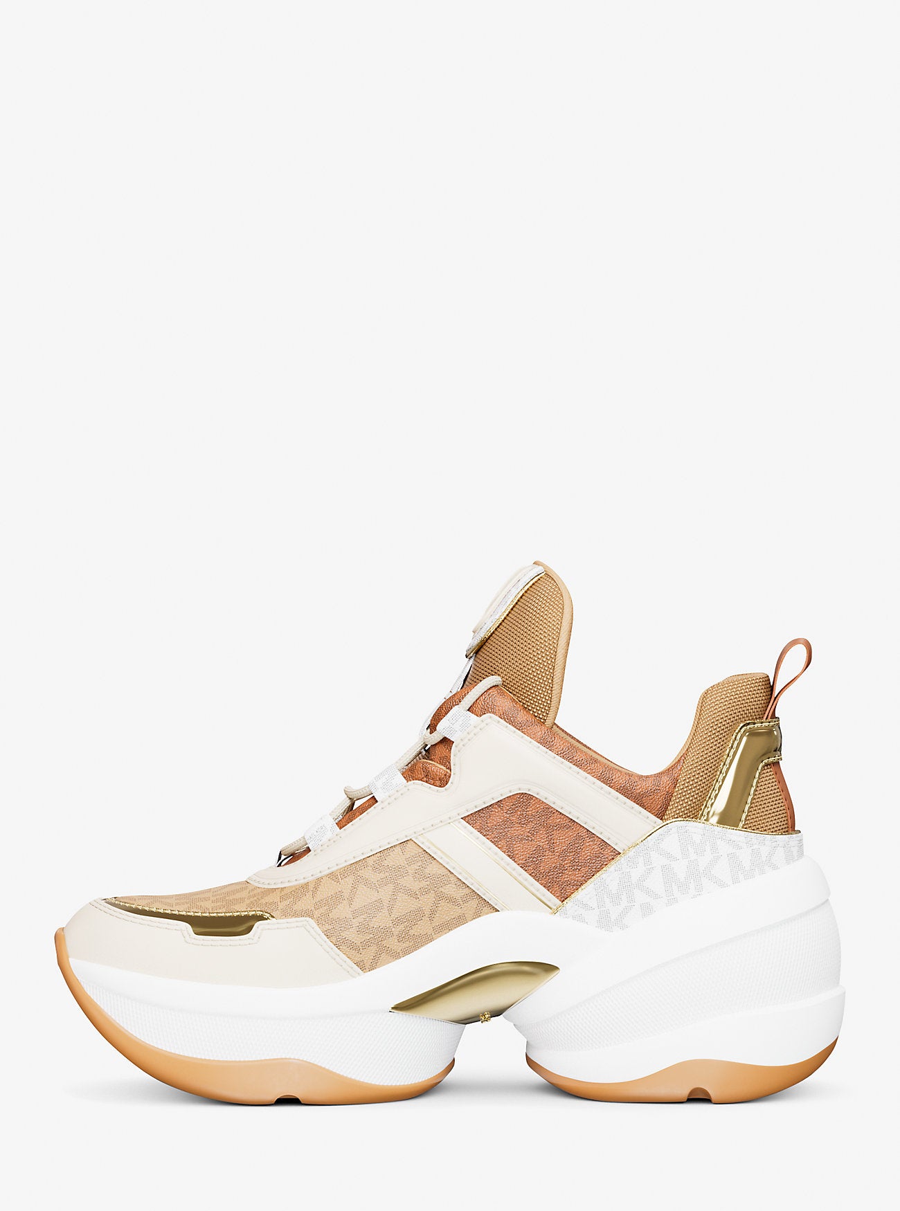 Olympia Mixed-Media Trainer CREAM MULTI