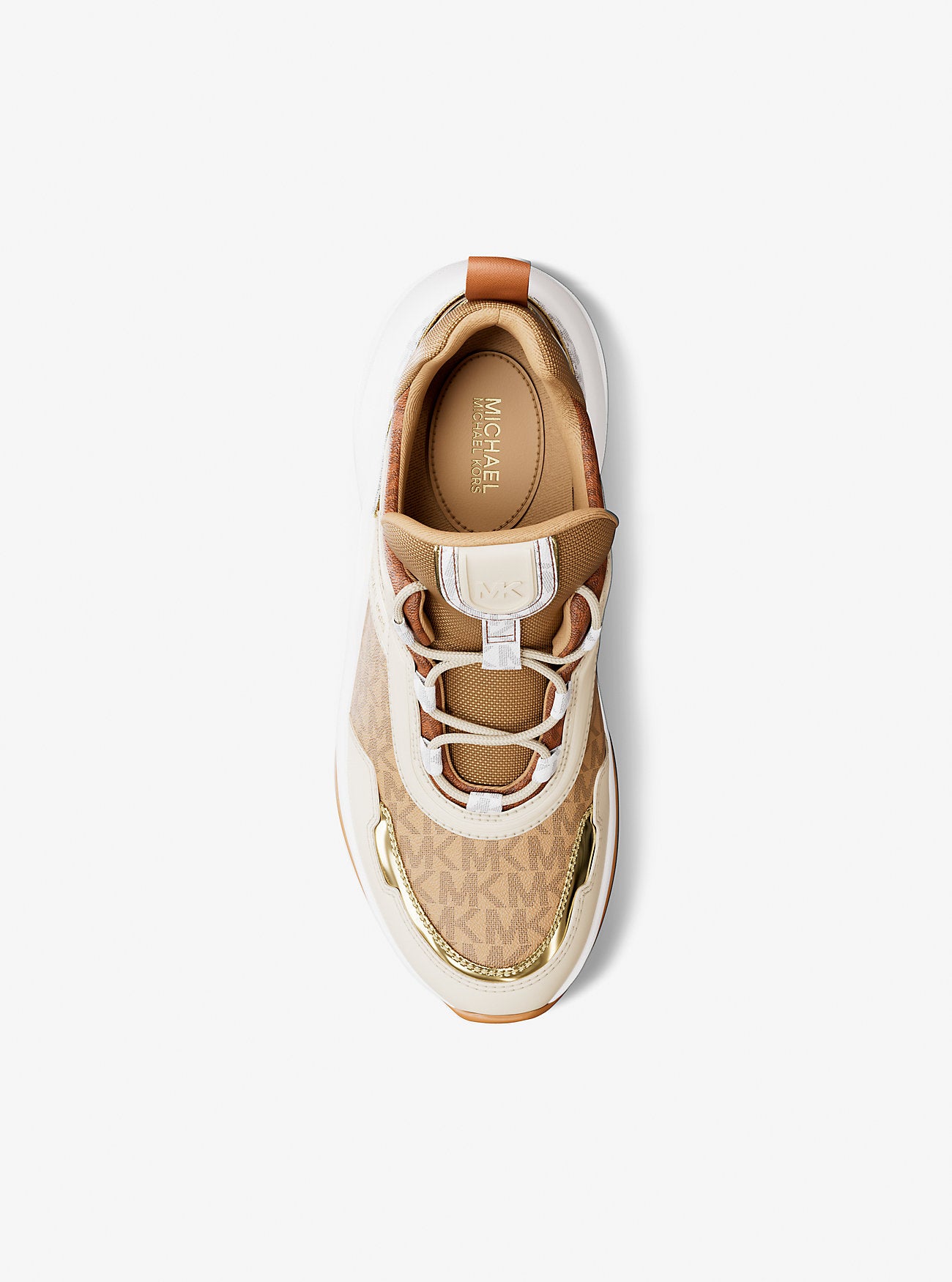 Olympia Mixed-Media Trainer CREAM MULTI