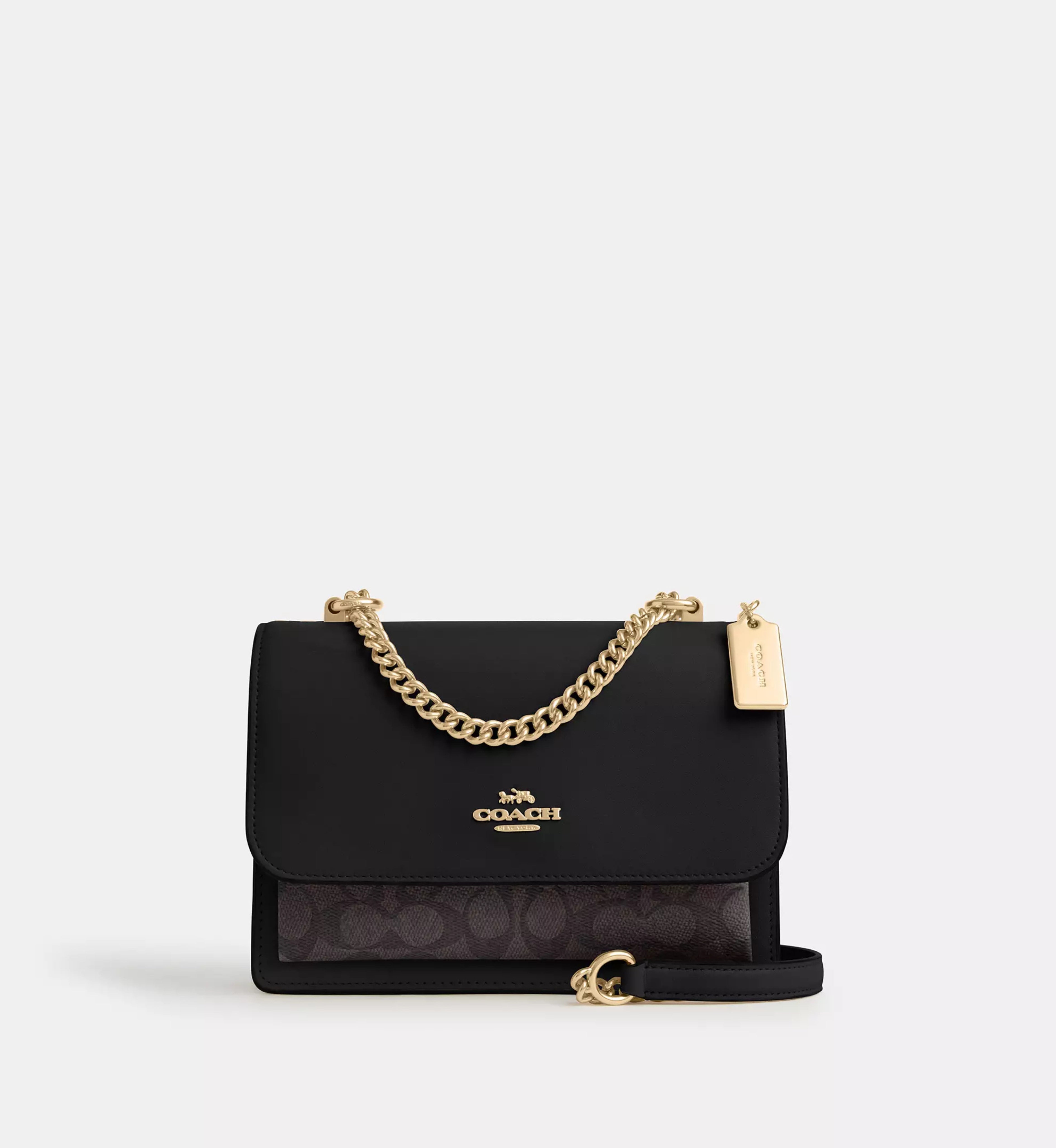 Coach Mini Klare Crossbody Bag In Signature Canvas 'Signature Canvas Gold Walnut Black'