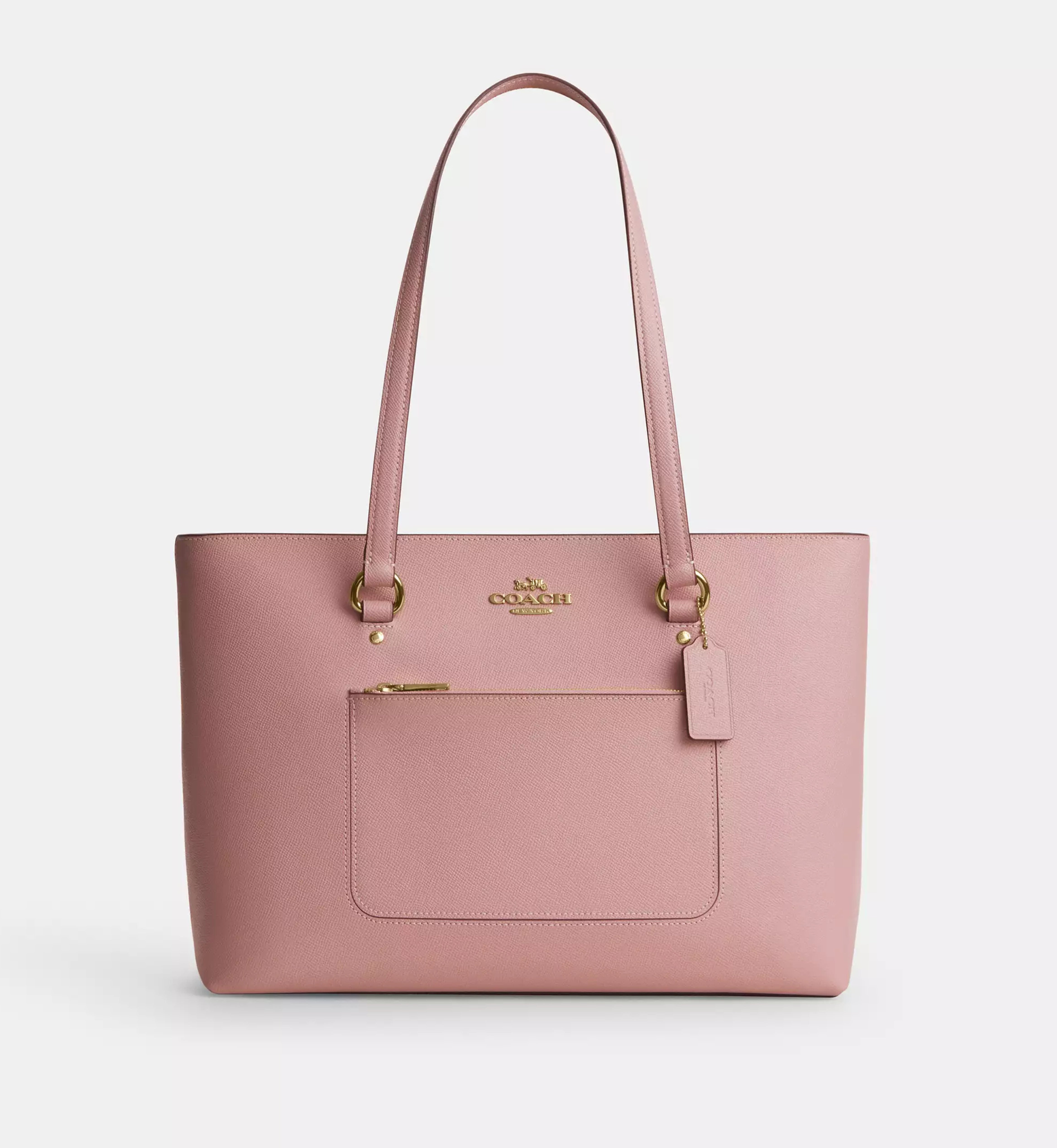 Coach Station Tote Bag 'Crossgrain Leather Gold Carnation'
