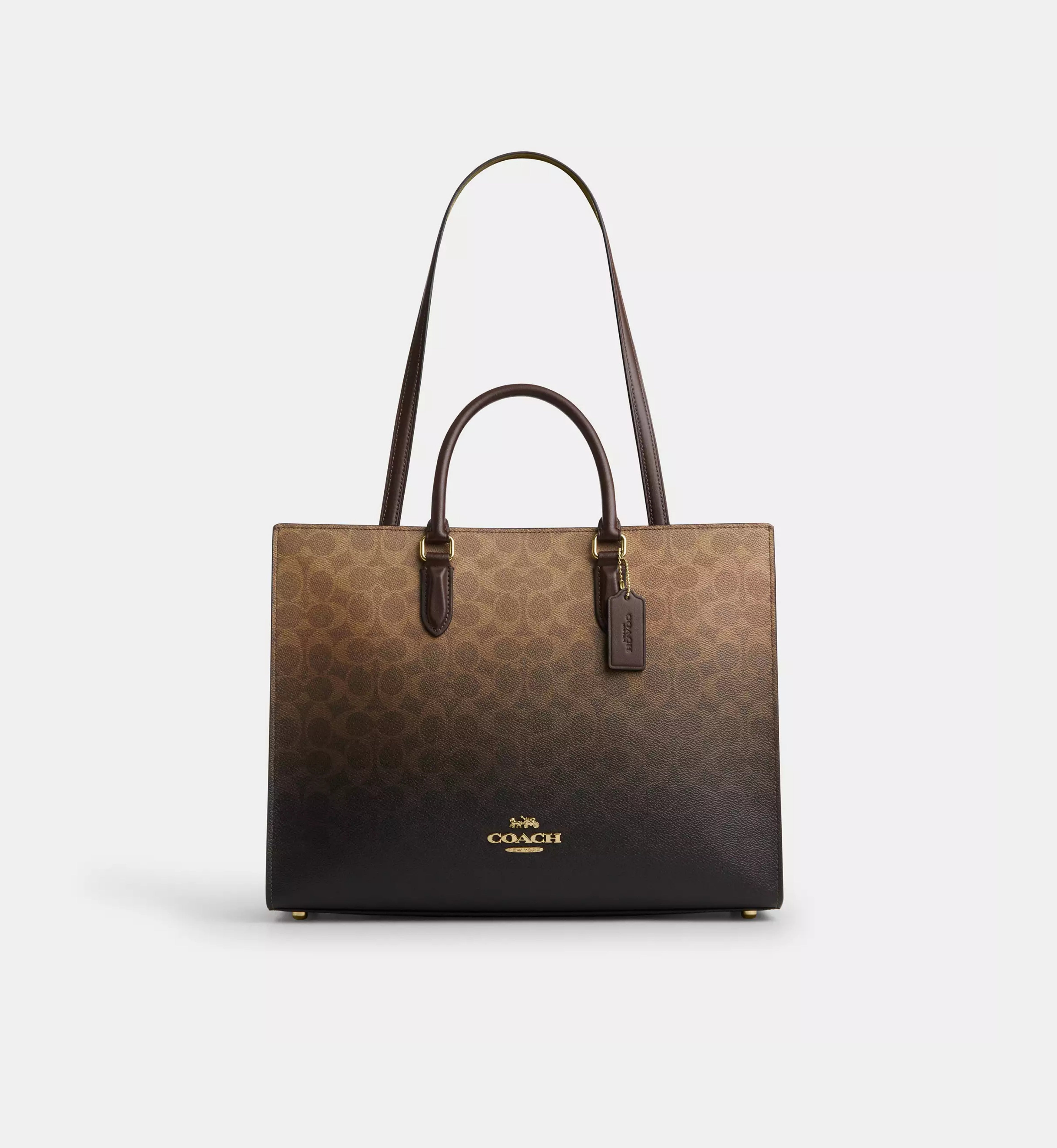 Maggie Tote Bag In Ombre Signature Canvas 'Signature Canvas Gold Brown'