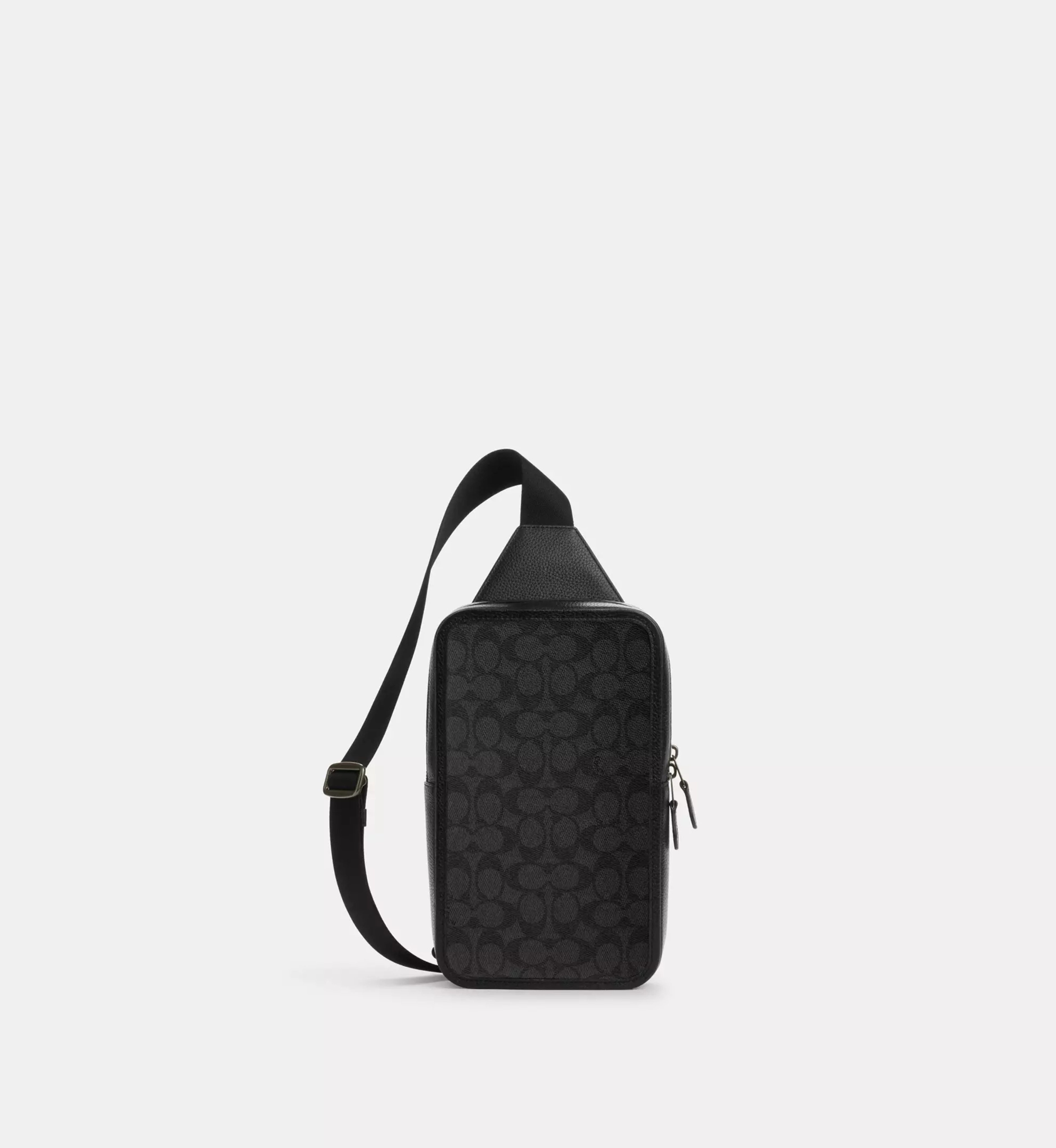 Coach Sullivan Pack In Signature Canvas 'Signature Canvas Gunmetal Charcoal Black'