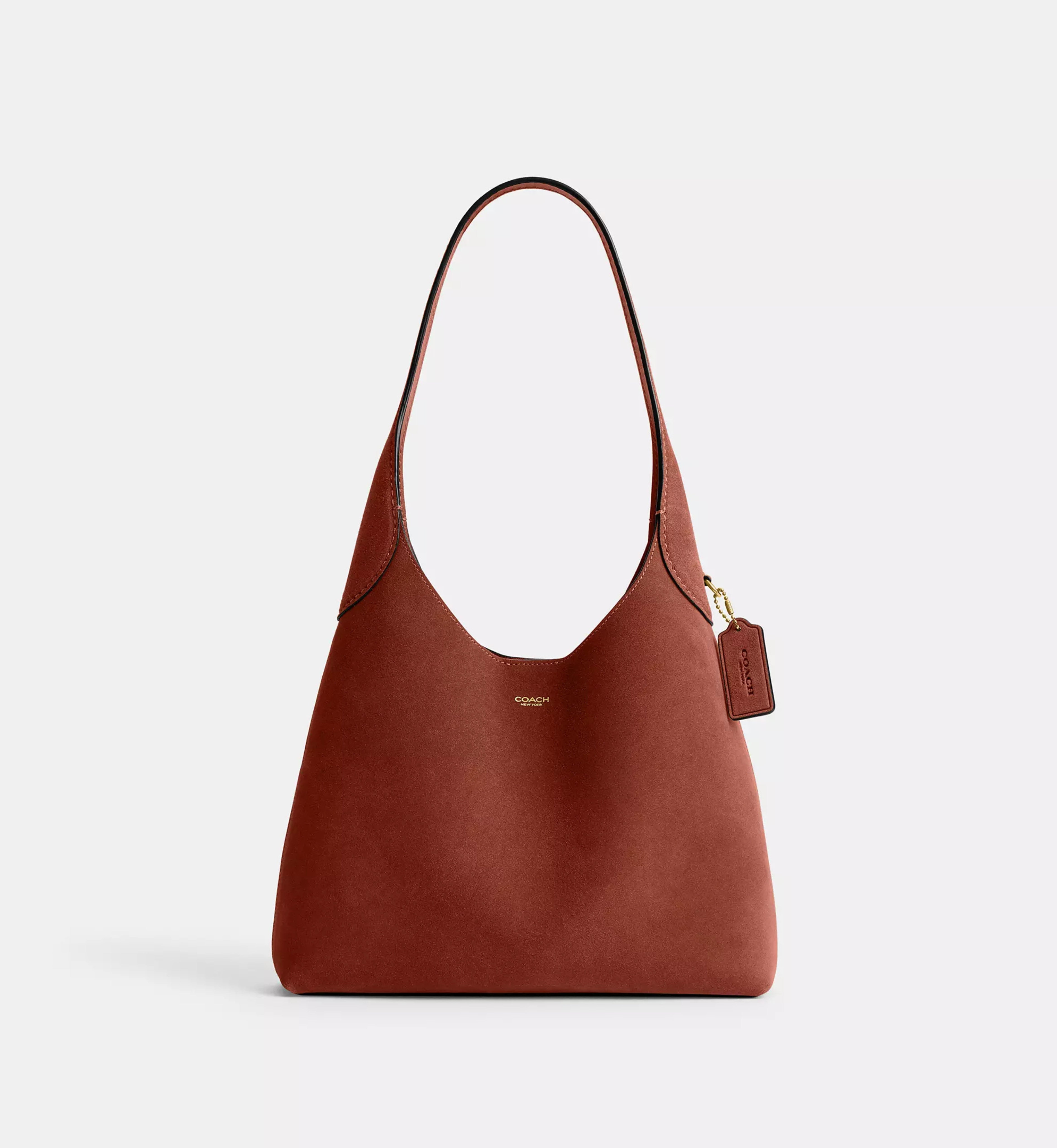 Coach Brooklyn Shoulder Bag 28 'Suede Brass Clay'