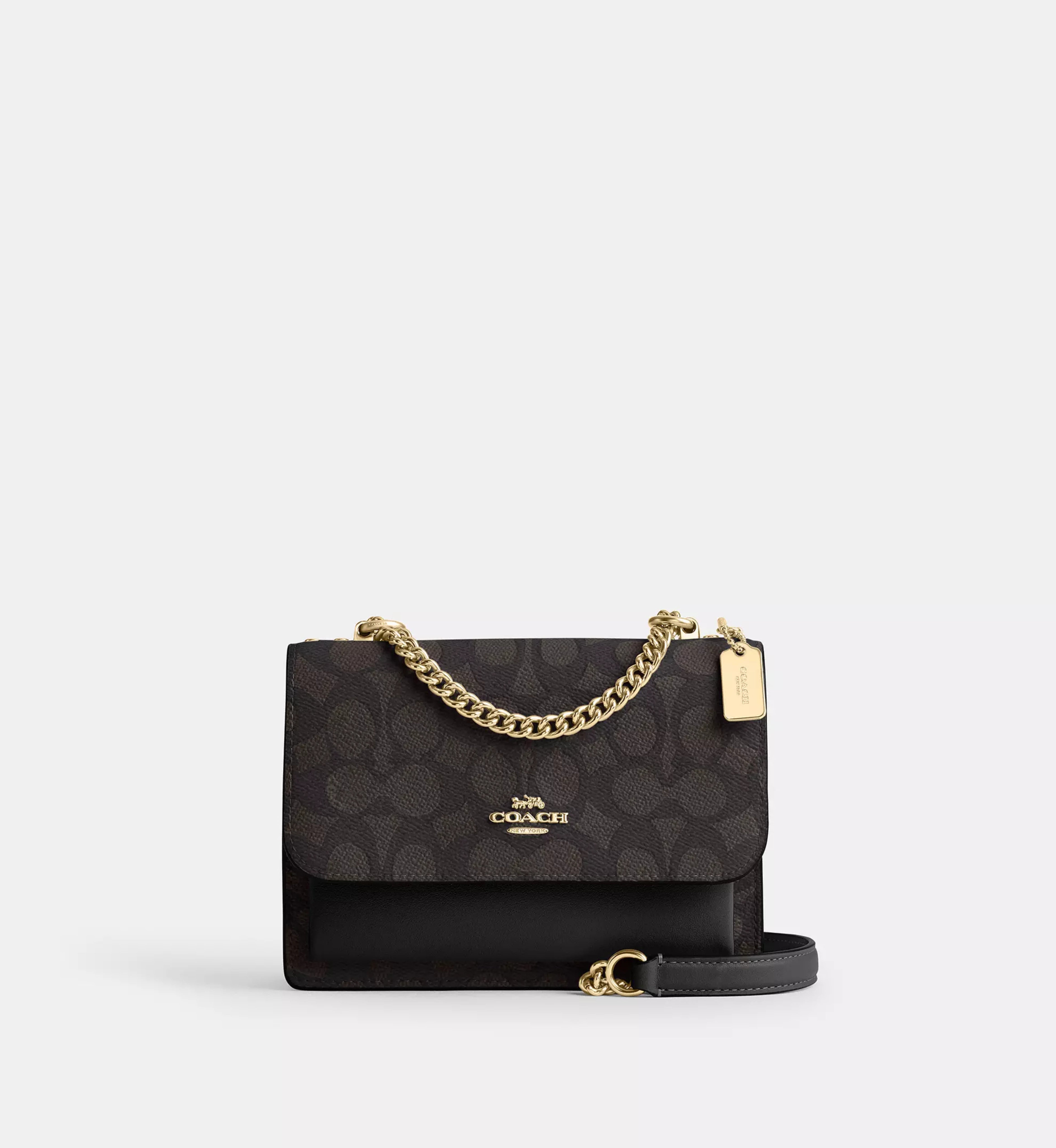 Coach Mini Klare Crossbody Bag In Signature Canvas 'Signature Canvas Gold Walnut Black'