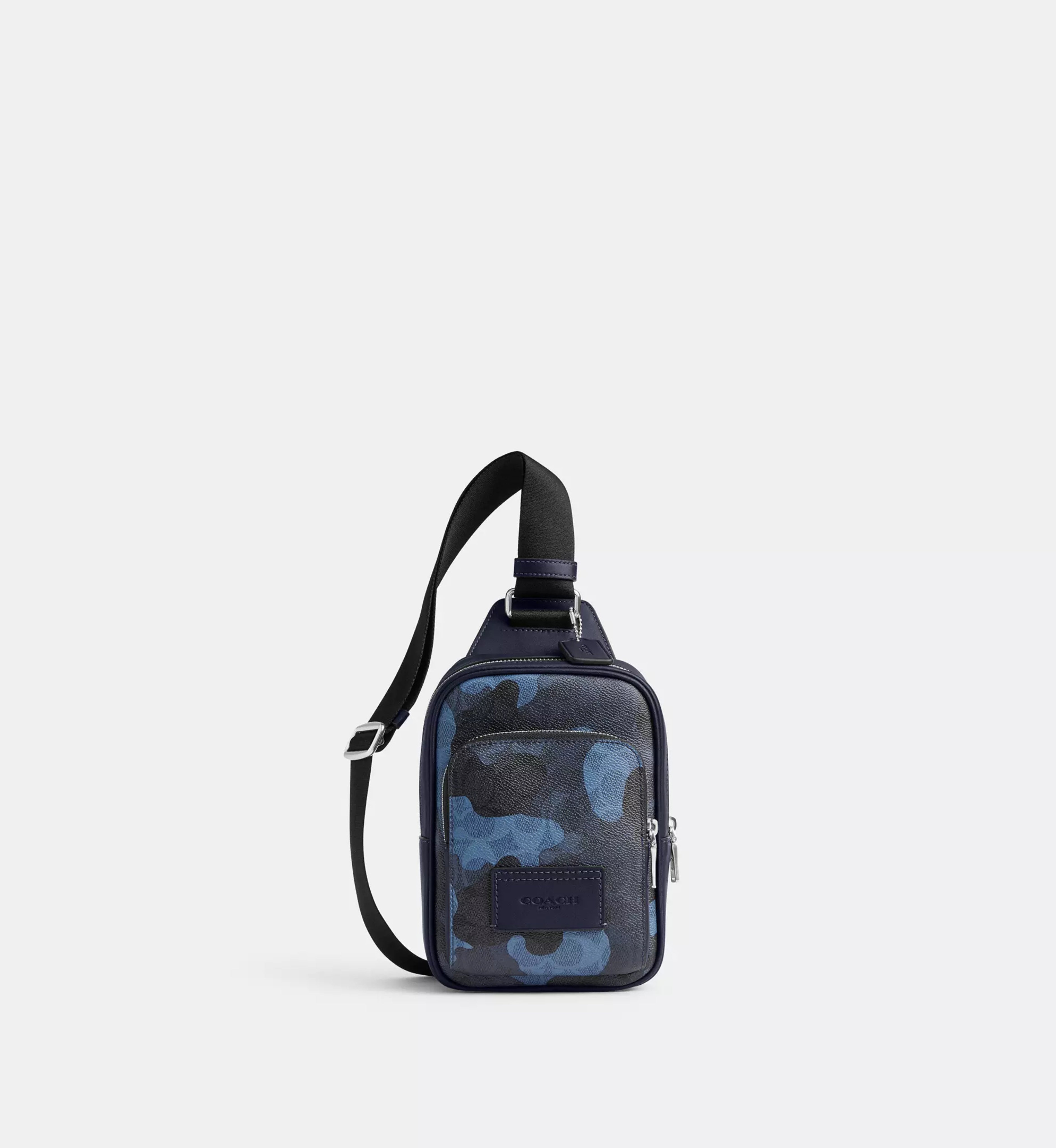 Coach Racer Sling Pack In Signature Camo Print 'Signature Canvas Silver Blue Multi'