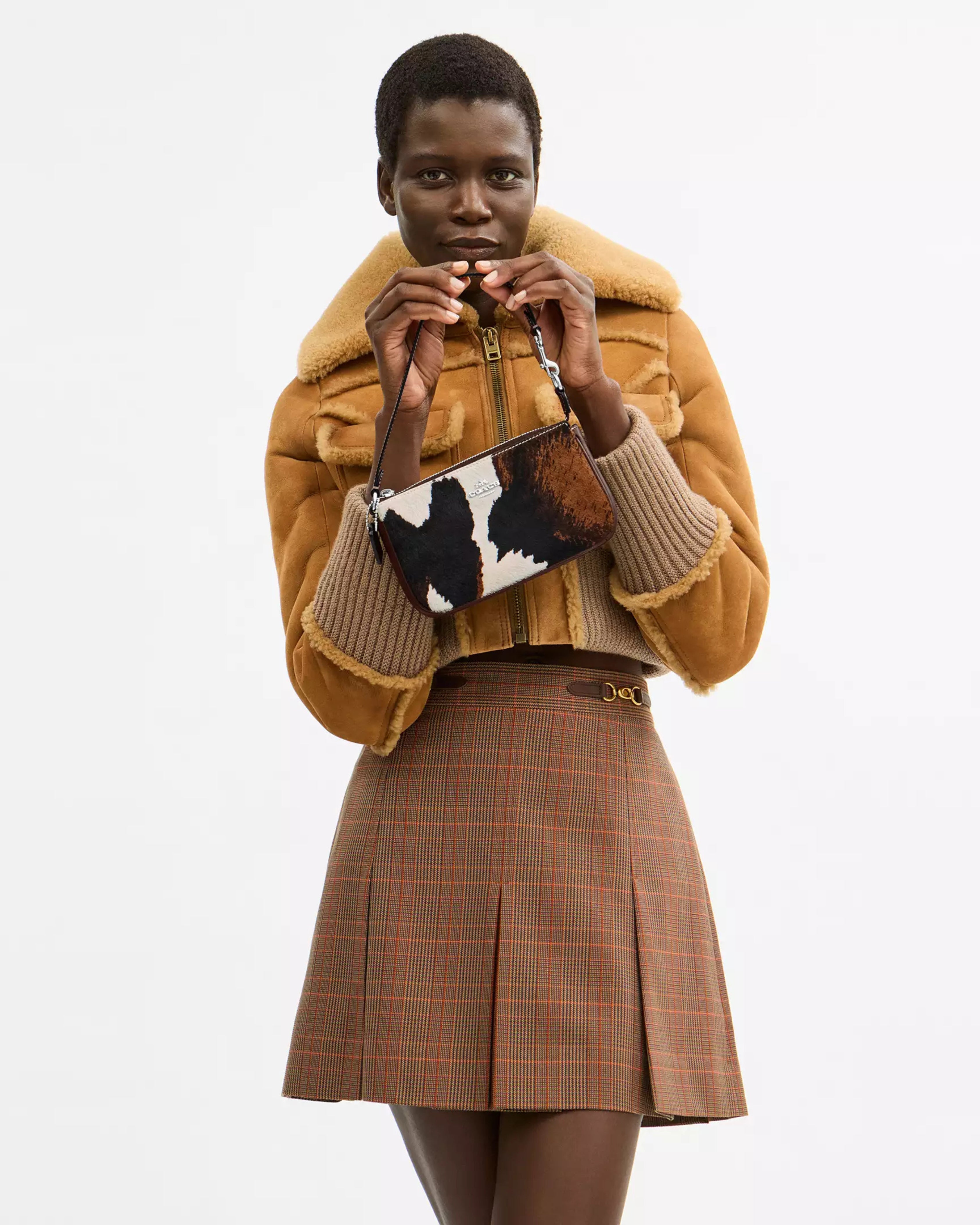 Coach Nolita 19 With Cow Print 'Cow Printed haircalf/Sv/Cow Multi'