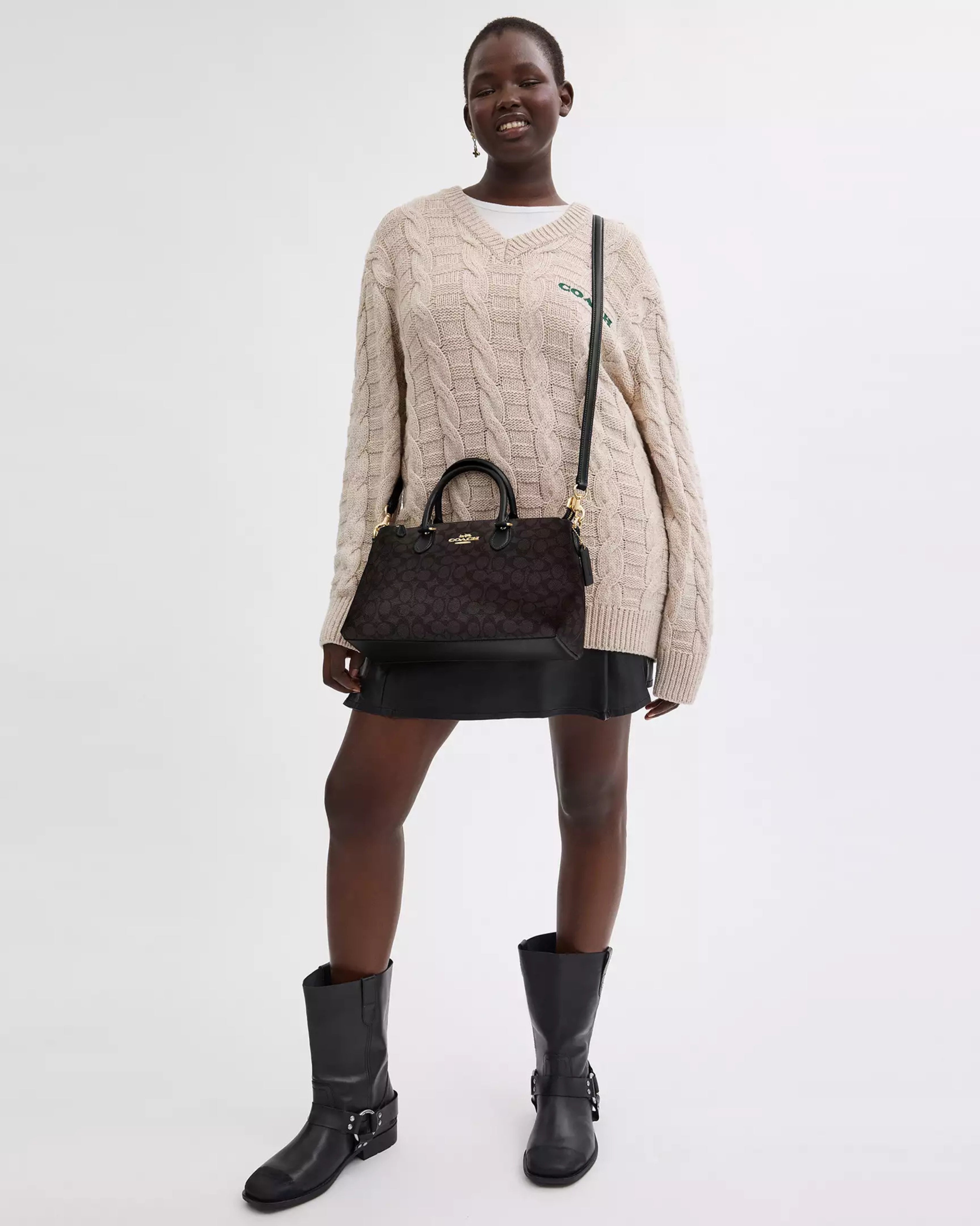 Coach Georgia Satchel Bag In Signature Canvas
