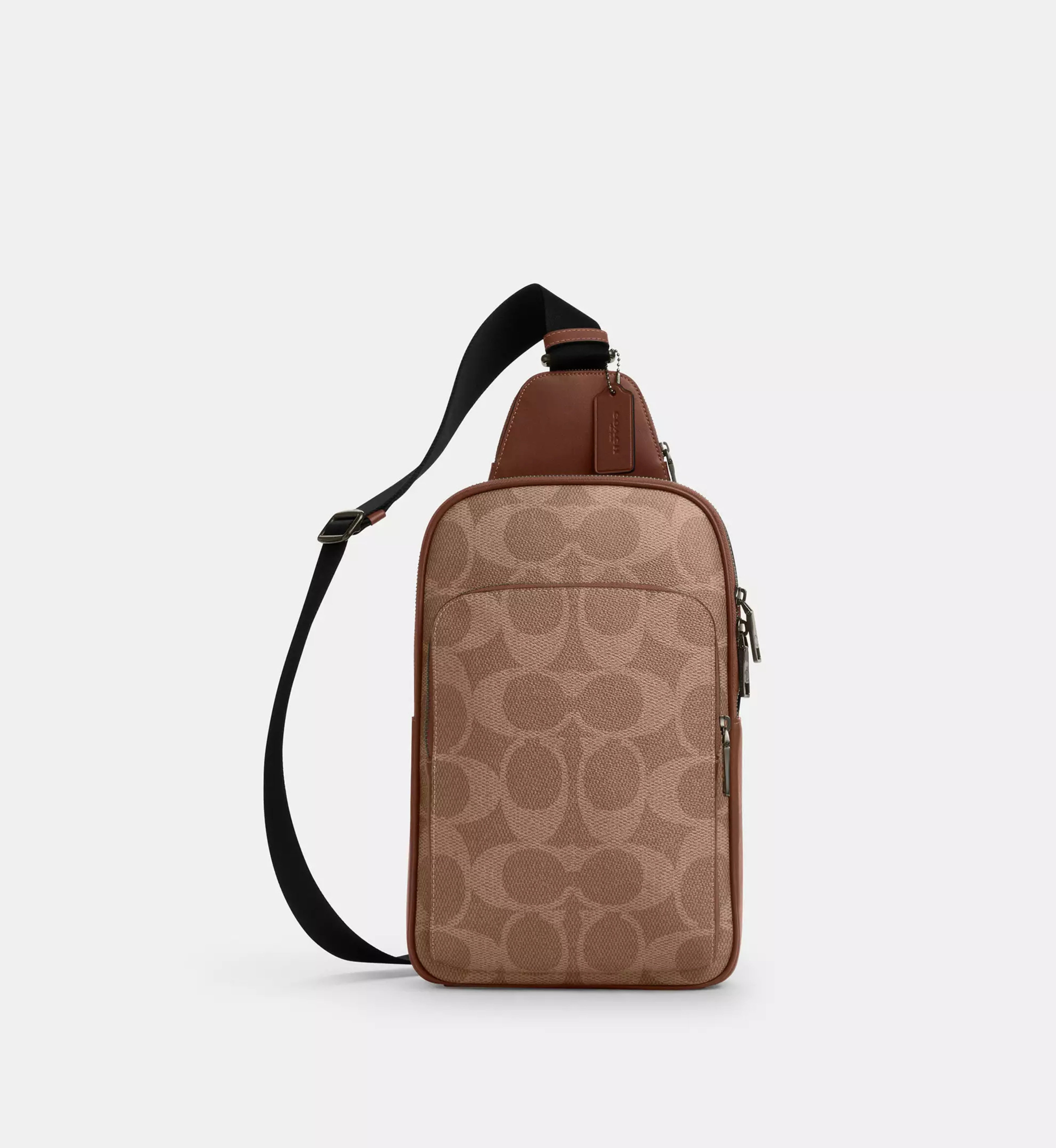Coach Ethan Pack In Signature Canvas 'Signature Canvas Gunmetal Tan Vintage Brown'