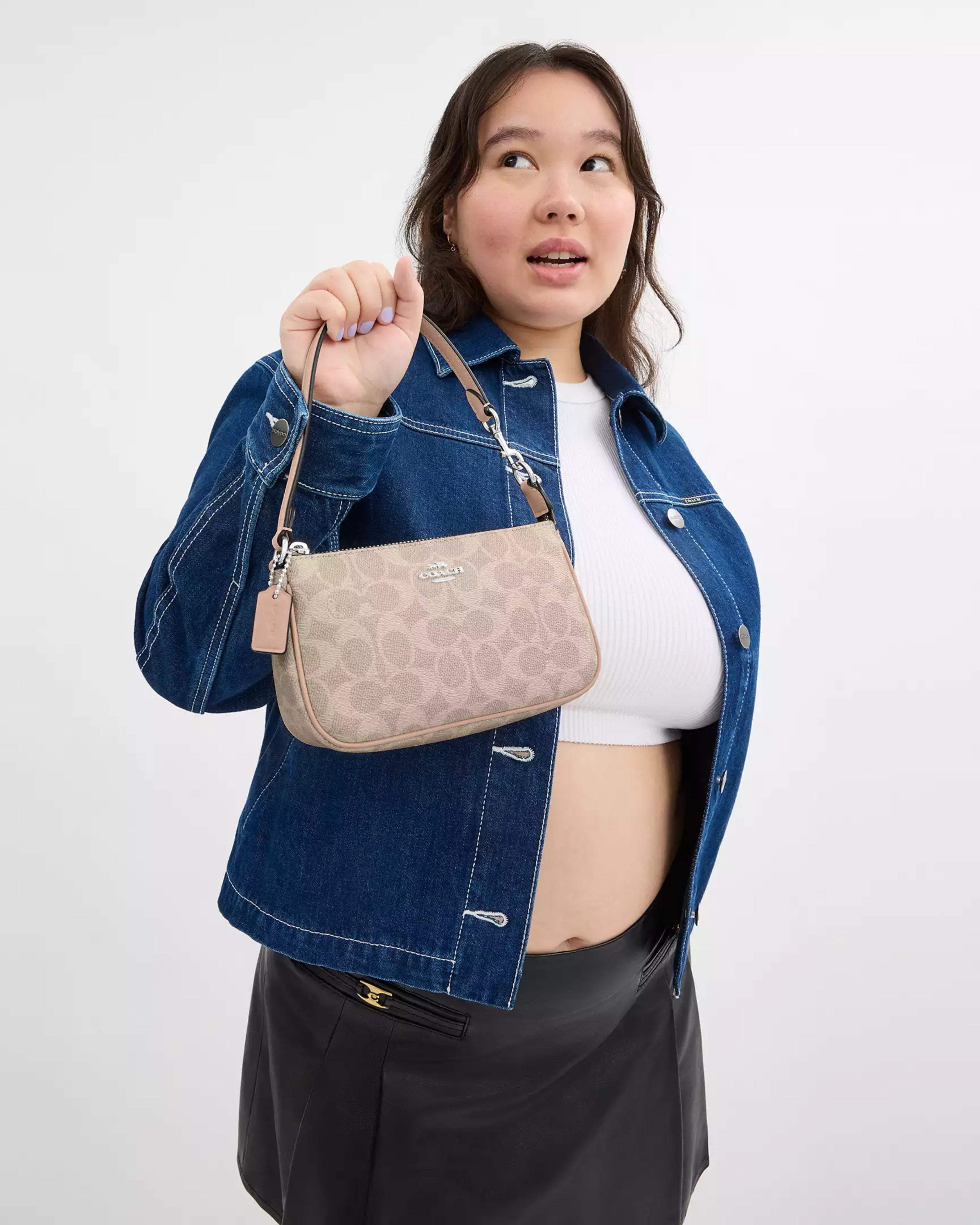 Coach Nolita 19 In Signature Canvas 'Signature Canvas/Silver'