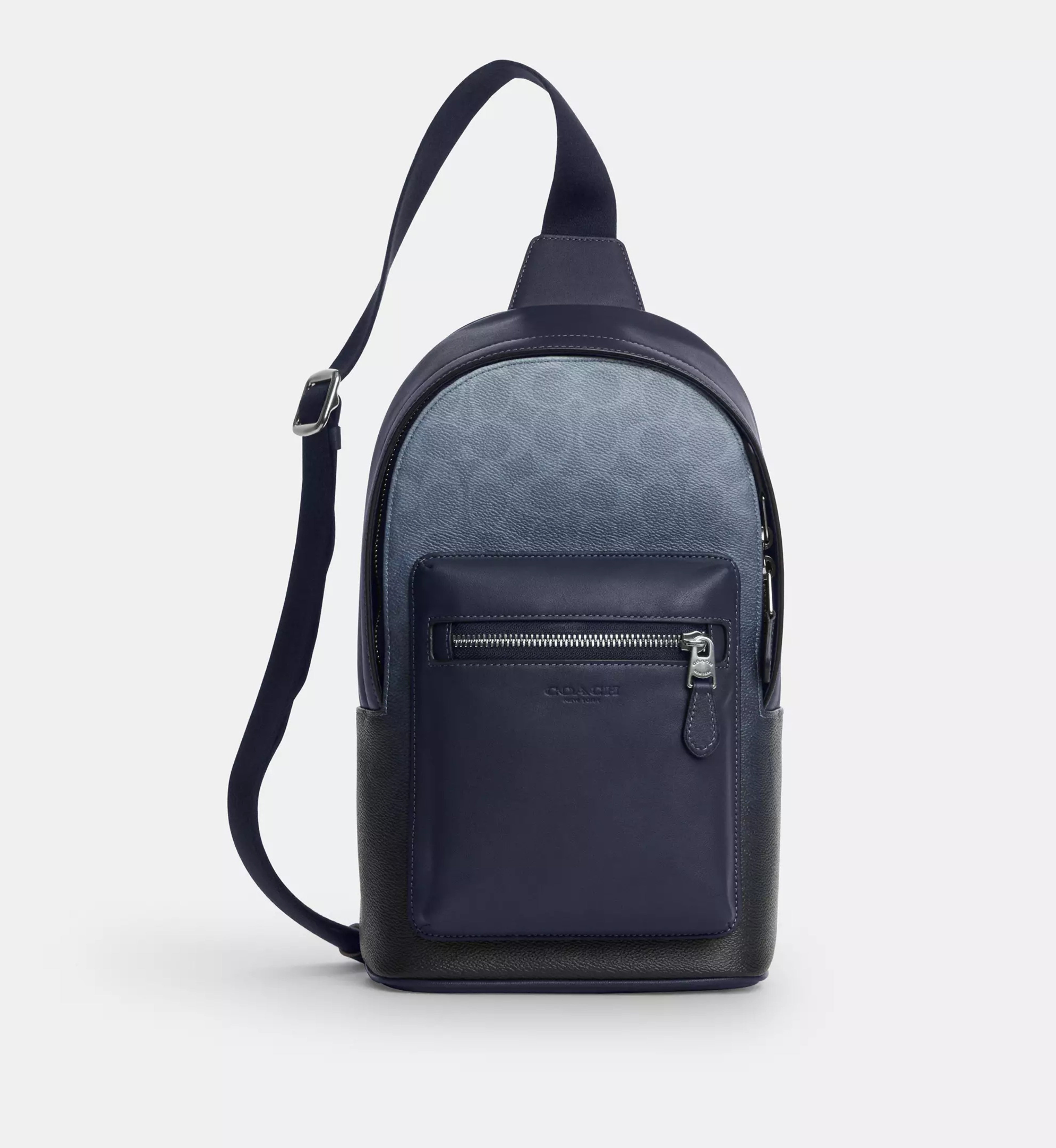 Coach West Pack In Ombre Signature Denim 'Denim Silver Blue'