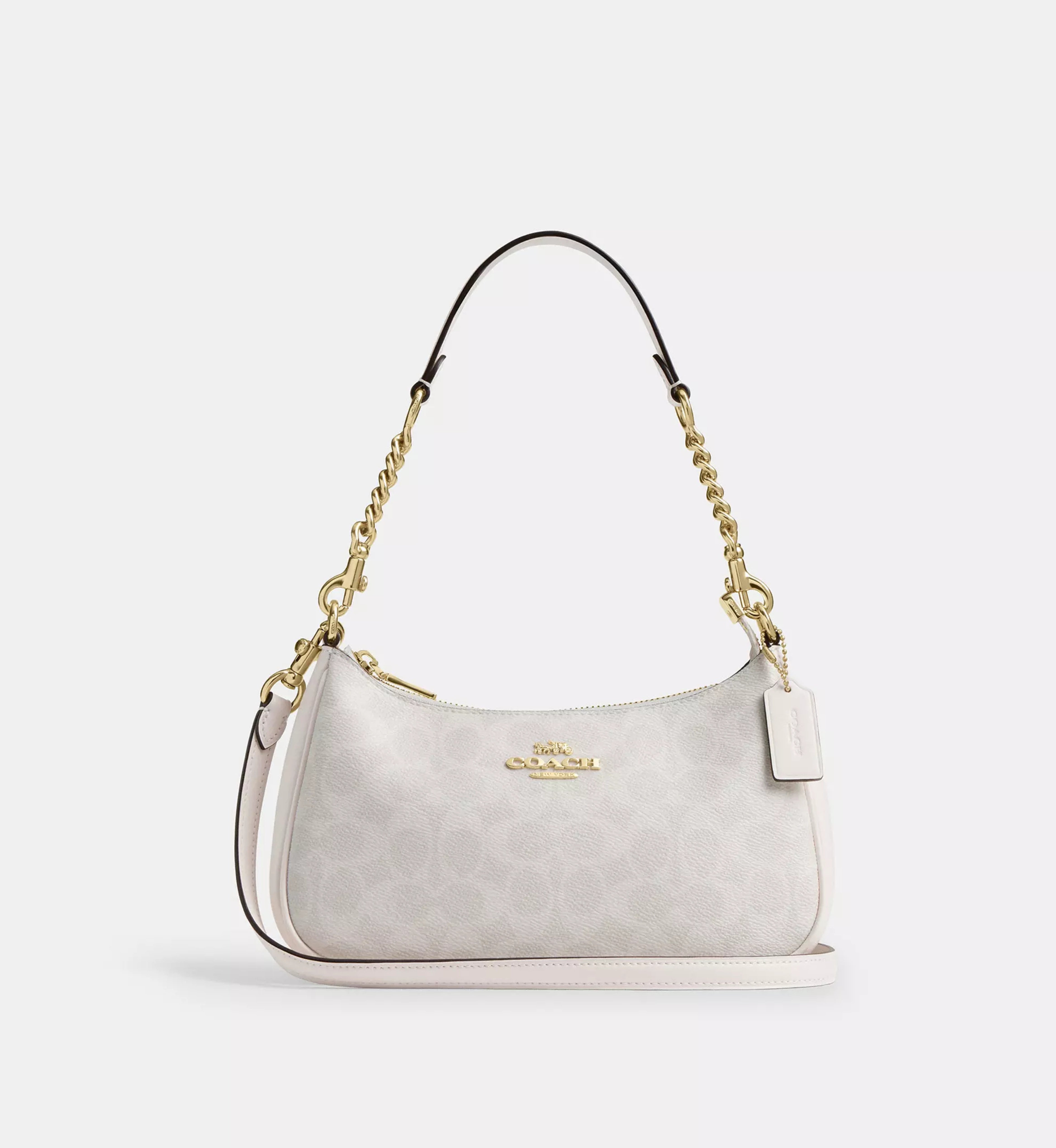 Coach Teri Shoulder Bag In Signature Canvas 'Signature Canvas Gold White Chalk'