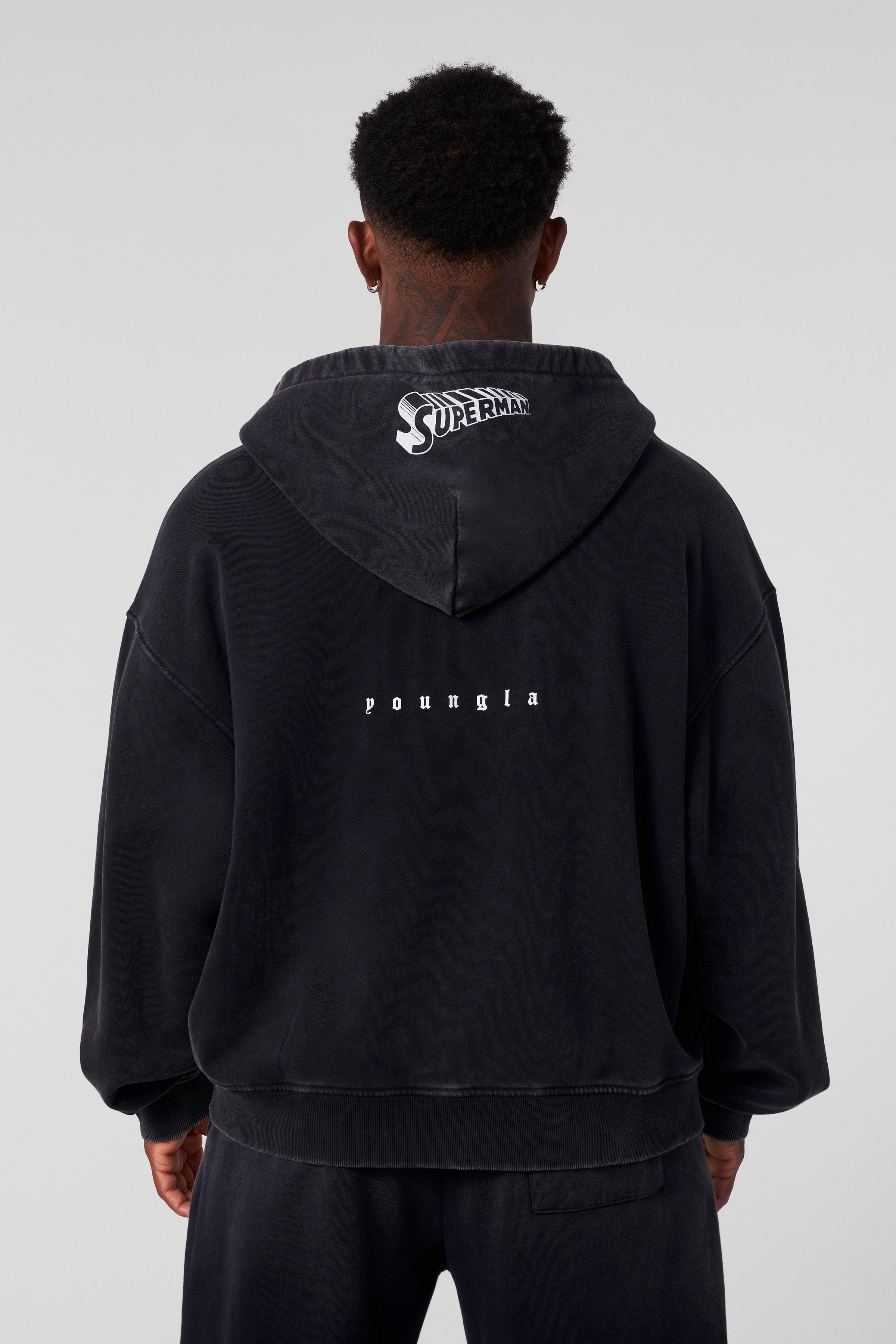 YoungLa 5011 - Superman Drip Zip-Ups 'Black Wash'